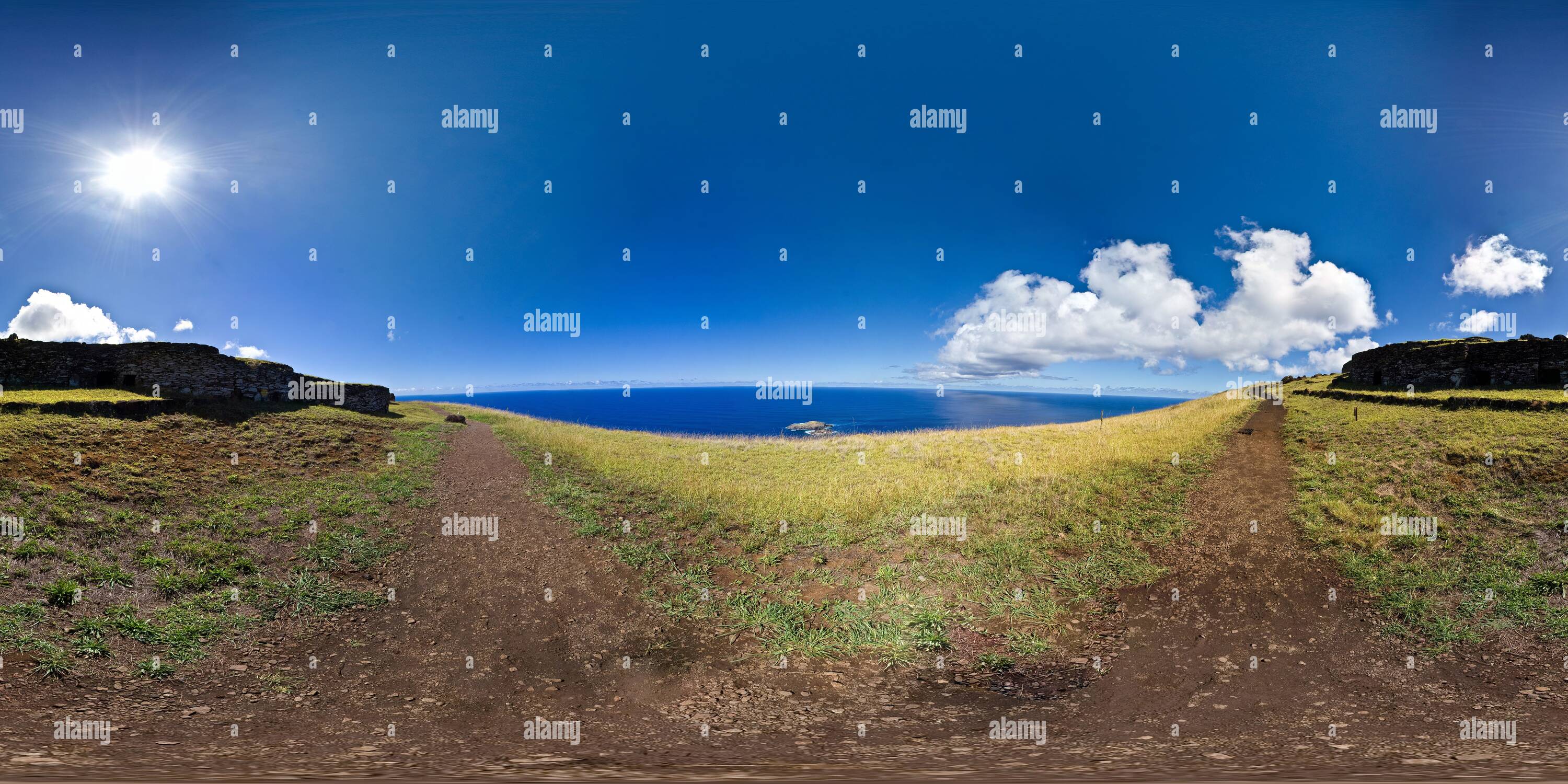 Visualizzazione panoramica a 360 gradi di Percorso Orongo (altrove)