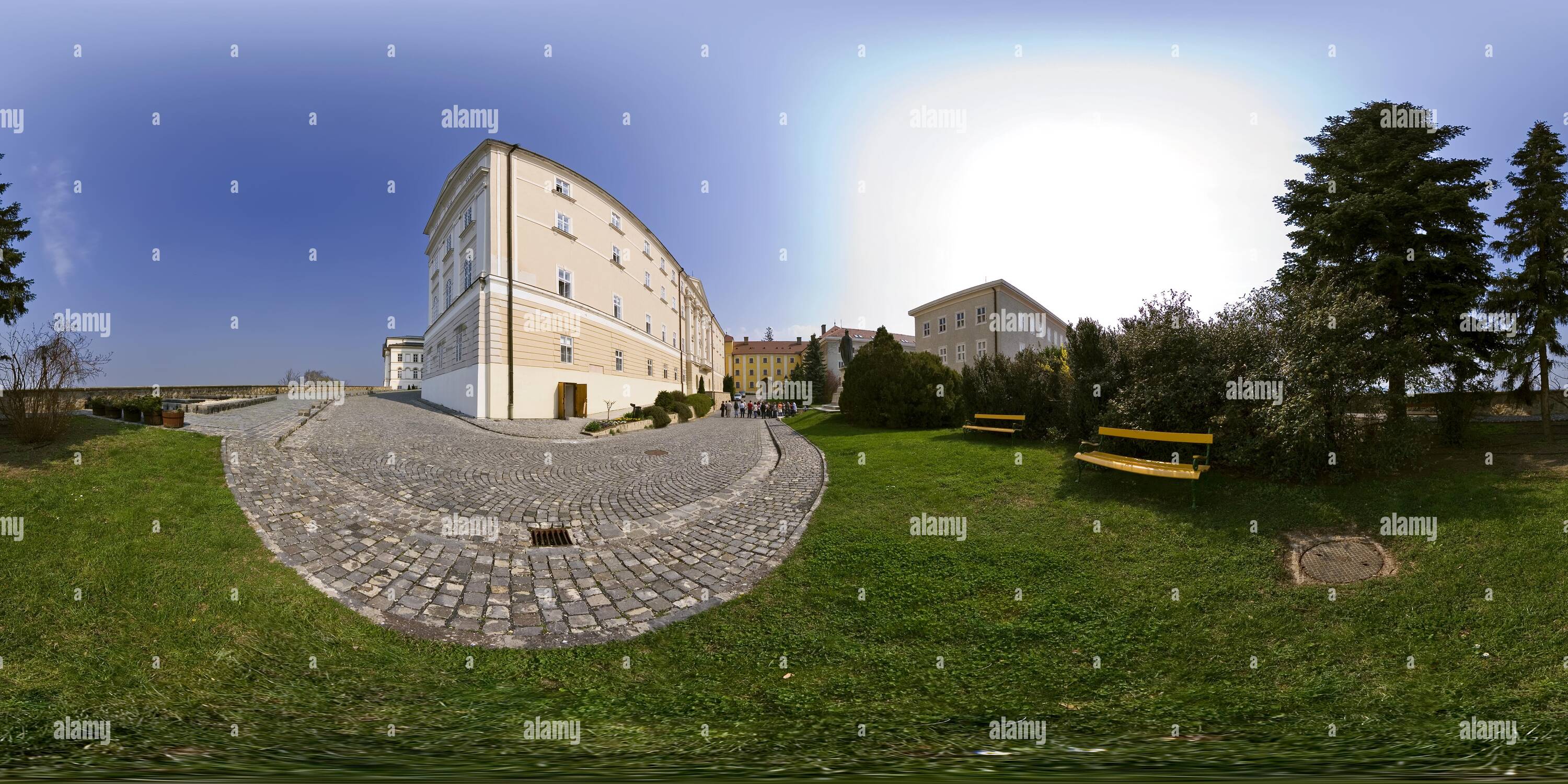 Visualizzazione panoramica a 360 gradi di Arciabbazia di Pannonhalma benedettina scuola di grammatica