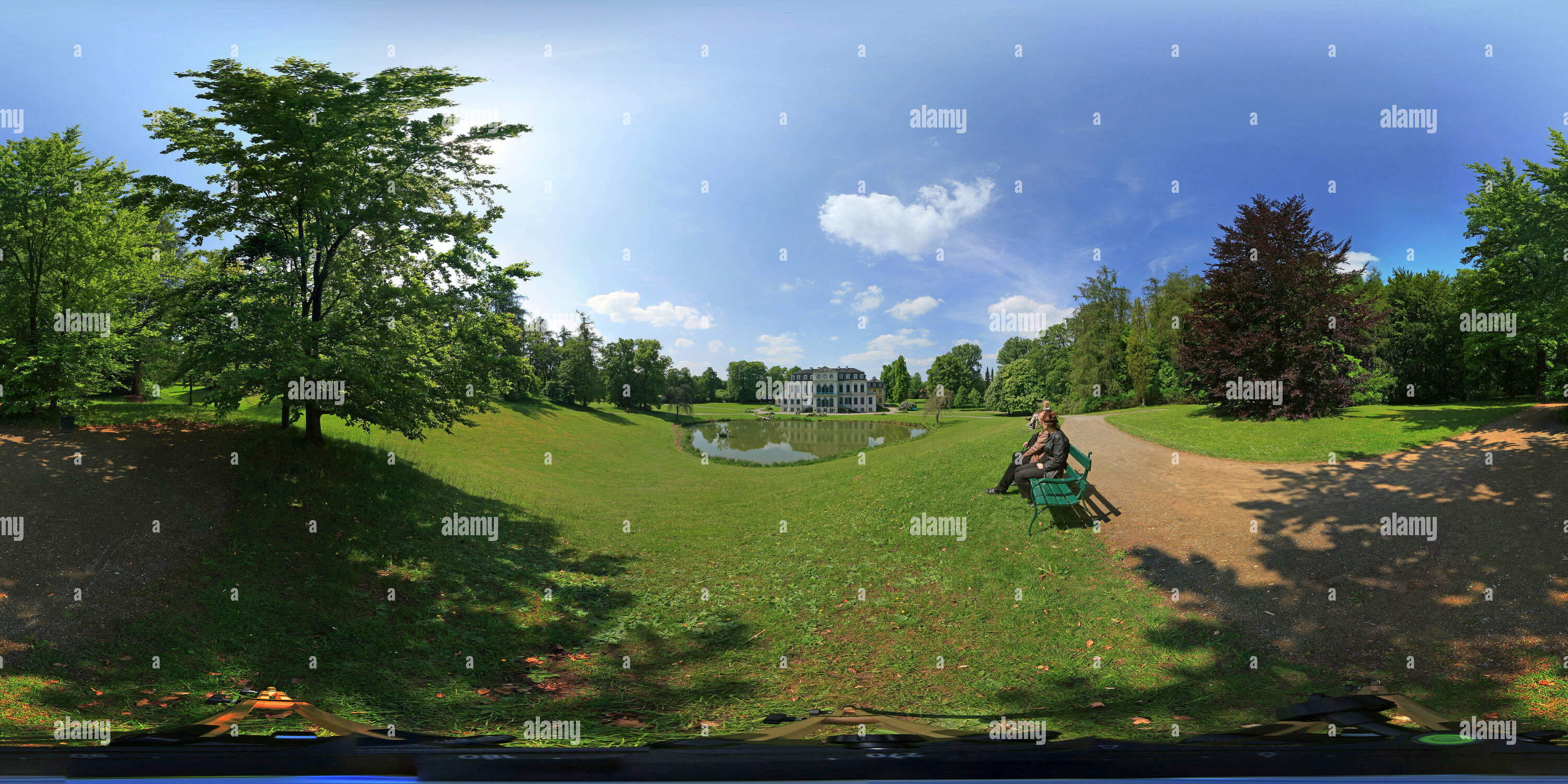 Visualizzazione panoramica a 360 gradi di Giardino del palazzo Wilhelmsthal vicino Calden in Nordhessen 1