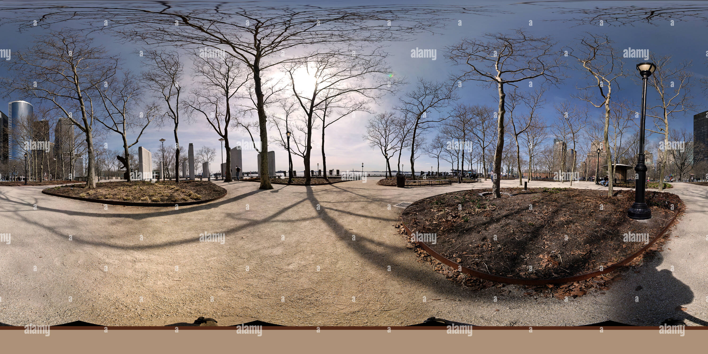 Visualizzazione panoramica a 360 gradi di New York Battery Park