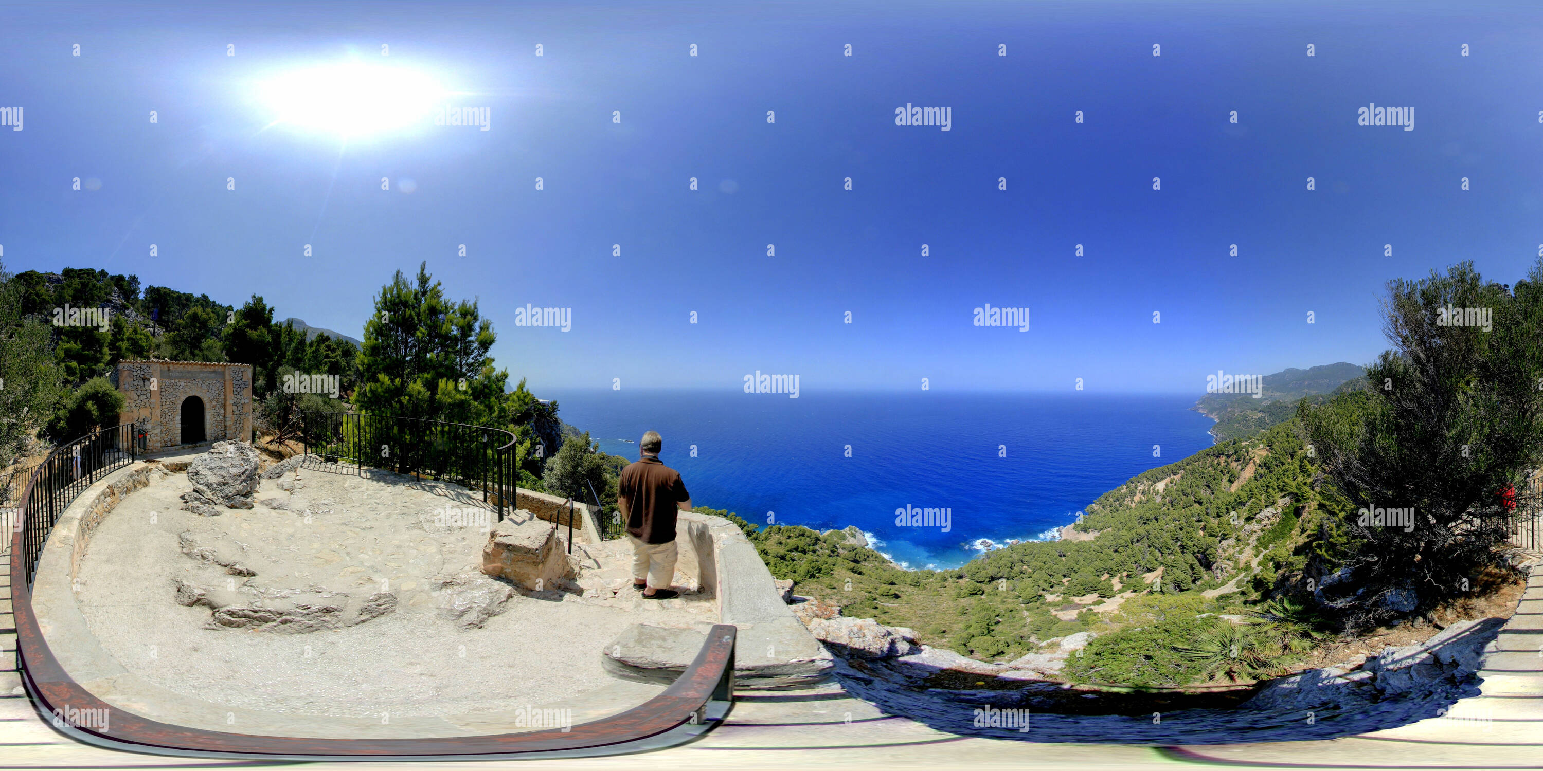 Visualizzazione panoramica a 360 gradi di Mirador Torre De Ricardo Roca tra Andraitx e Estellencs