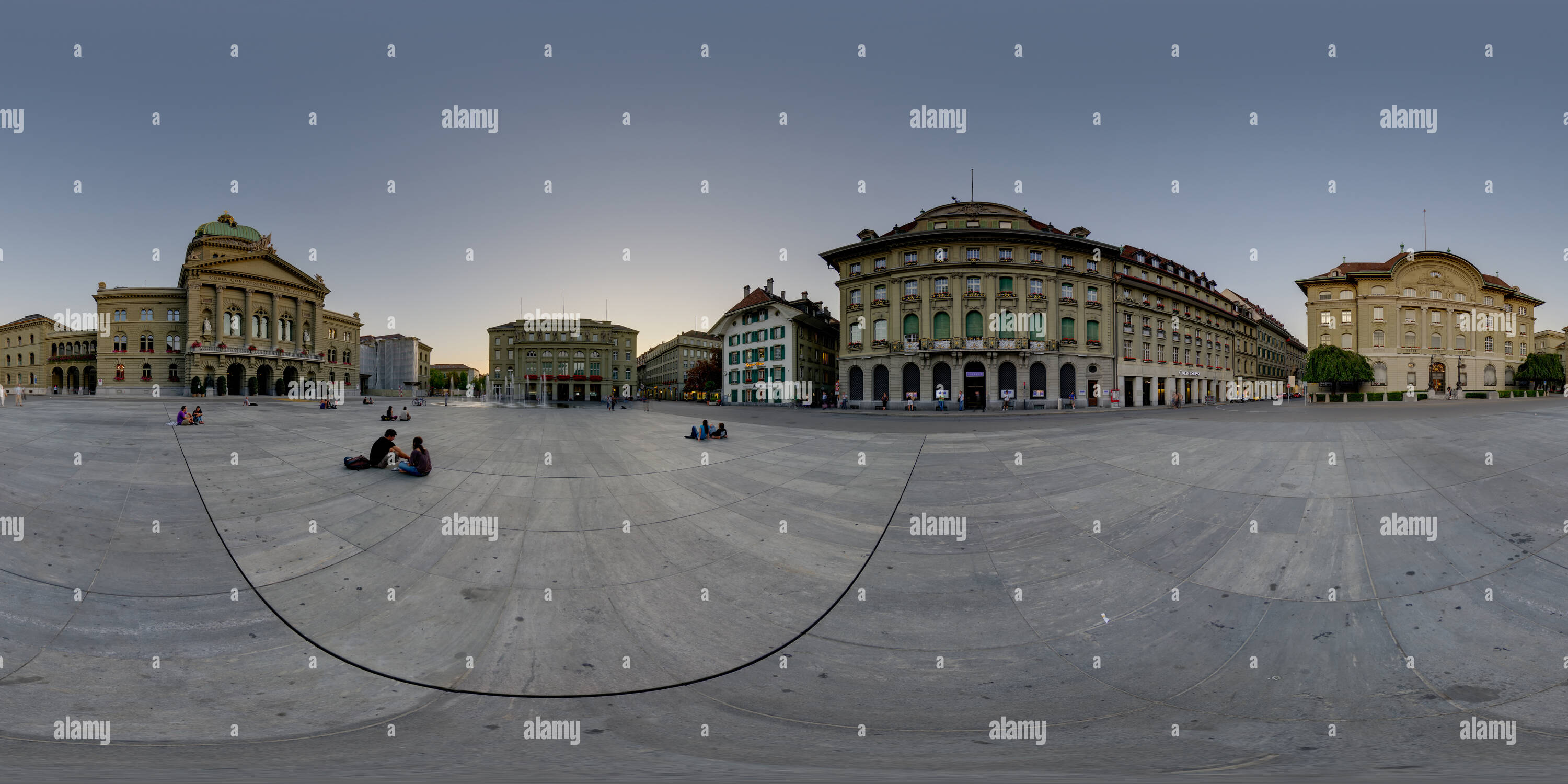 Visualizzazione panoramica a 360 gradi di Berna Bundesplatz
