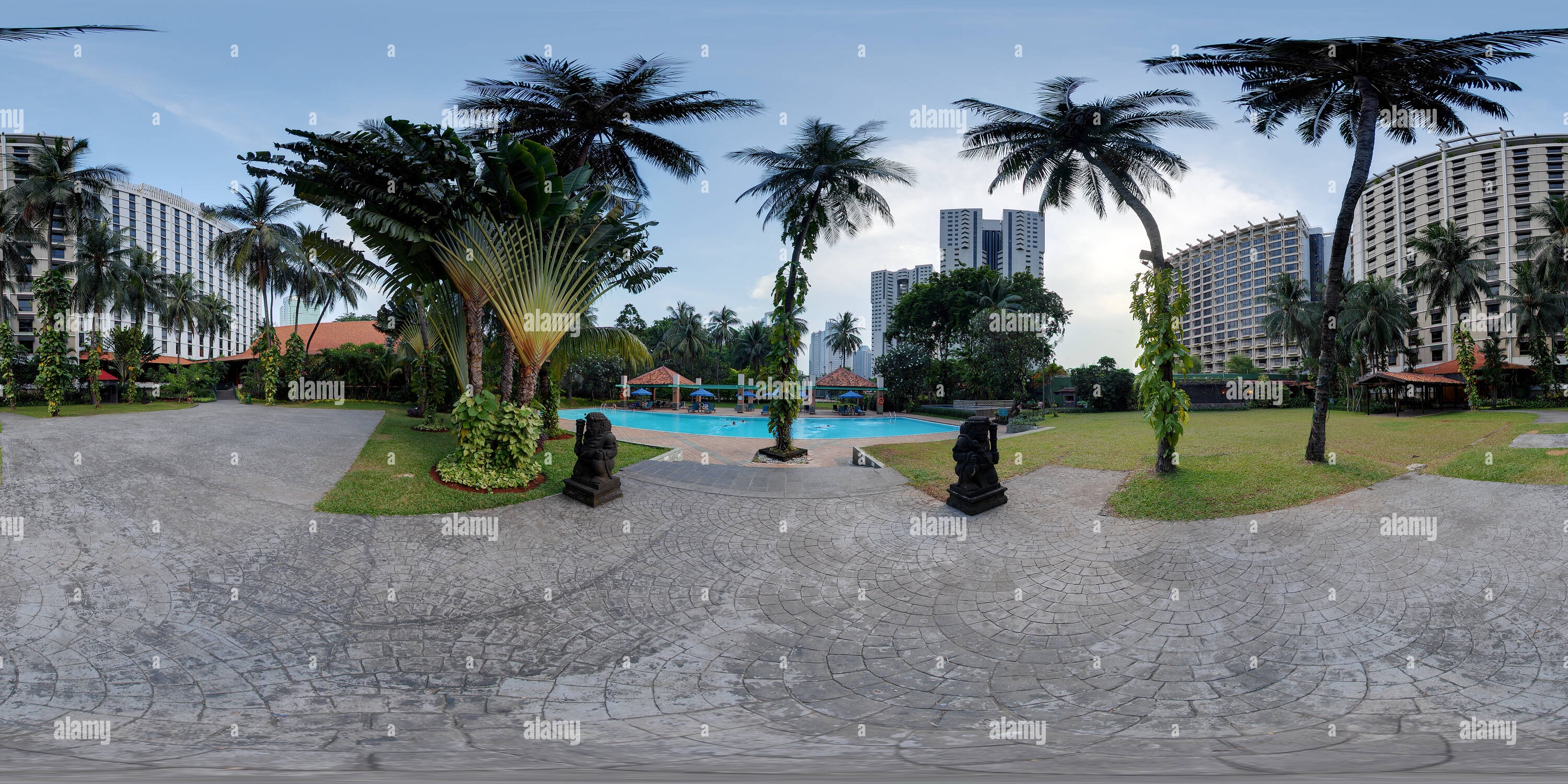 Visualizzazione panoramica a 360 gradi di Piscina di Sultan Hotel, Jacarta