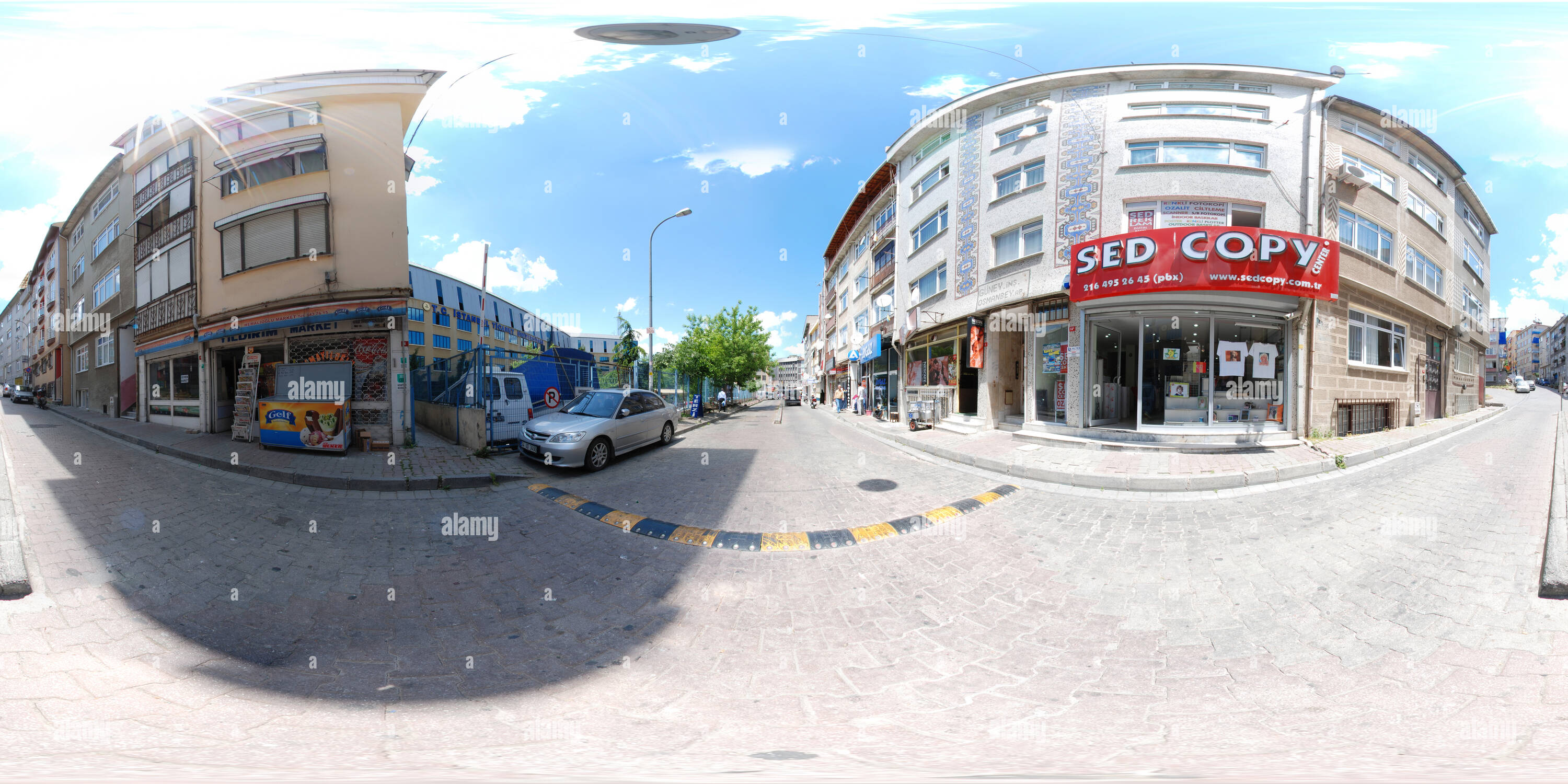 Visualizzazione panoramica a 360 gradi di Sed Centro di copia