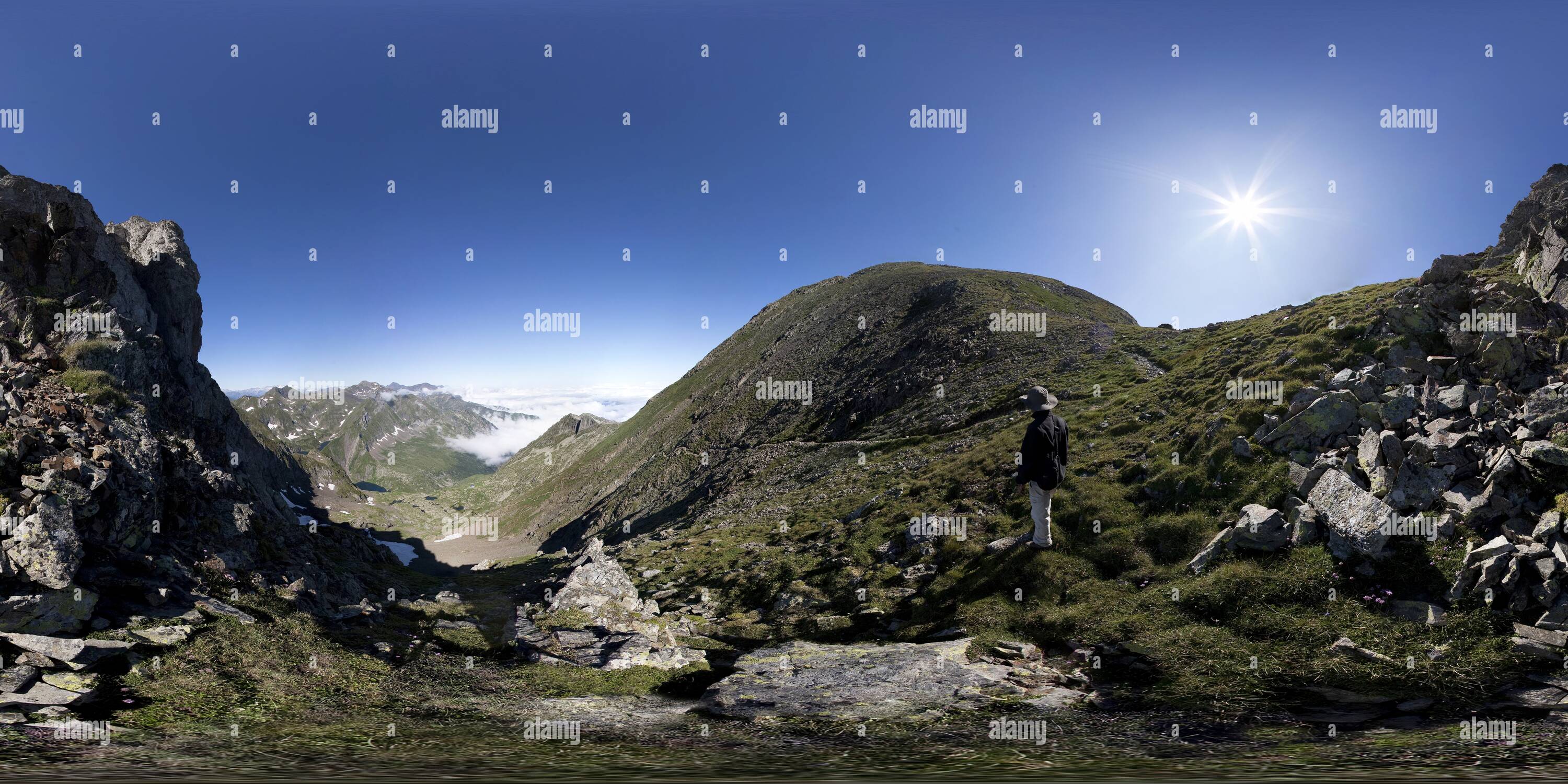 Visualizzazione panoramica a 360 gradi di Col de Faustin - Mont Valier