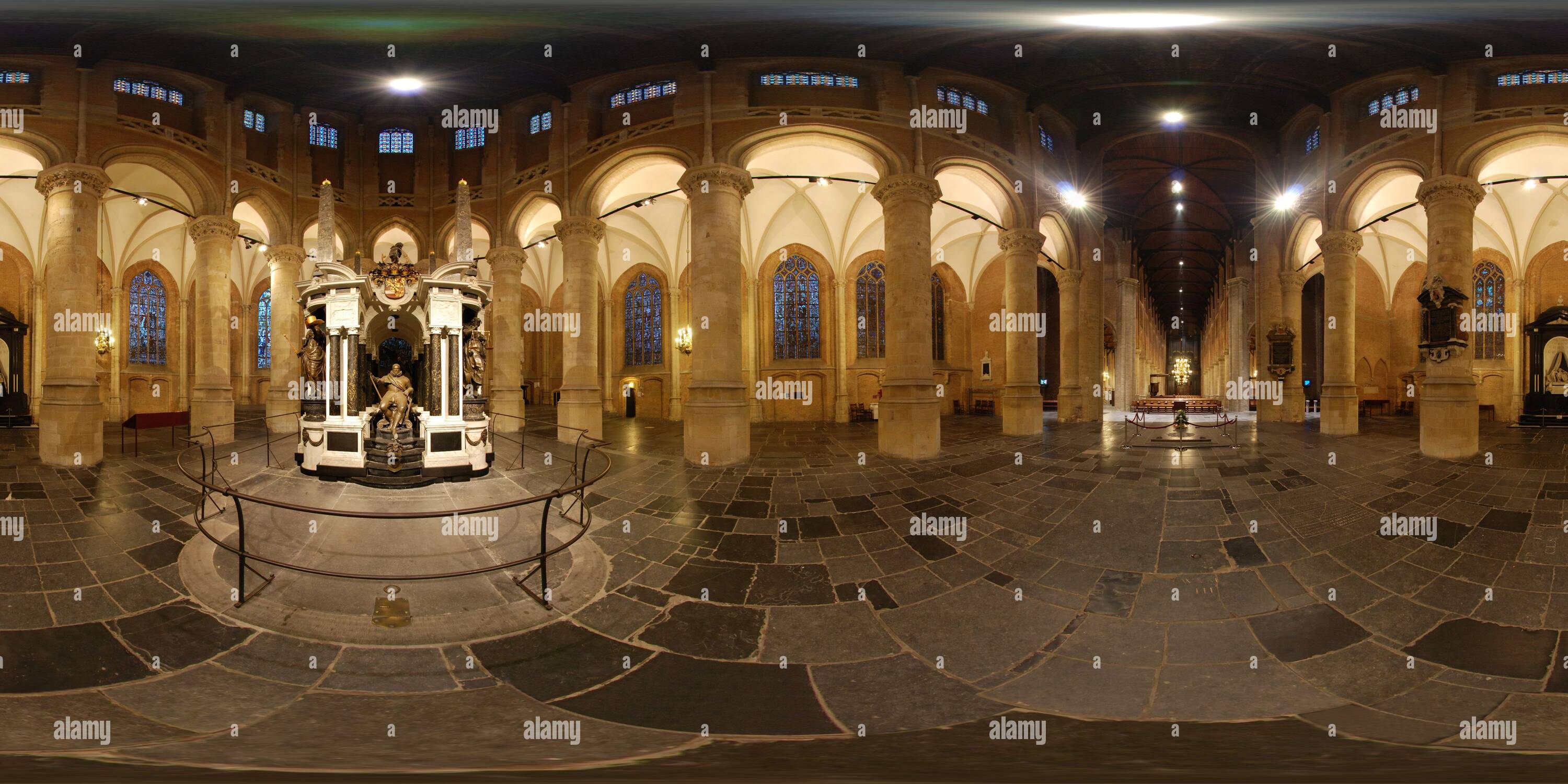 Visualizzazione panoramica a 360 gradi di Nieuwe Kerk Praalgraf Willem van Oranje