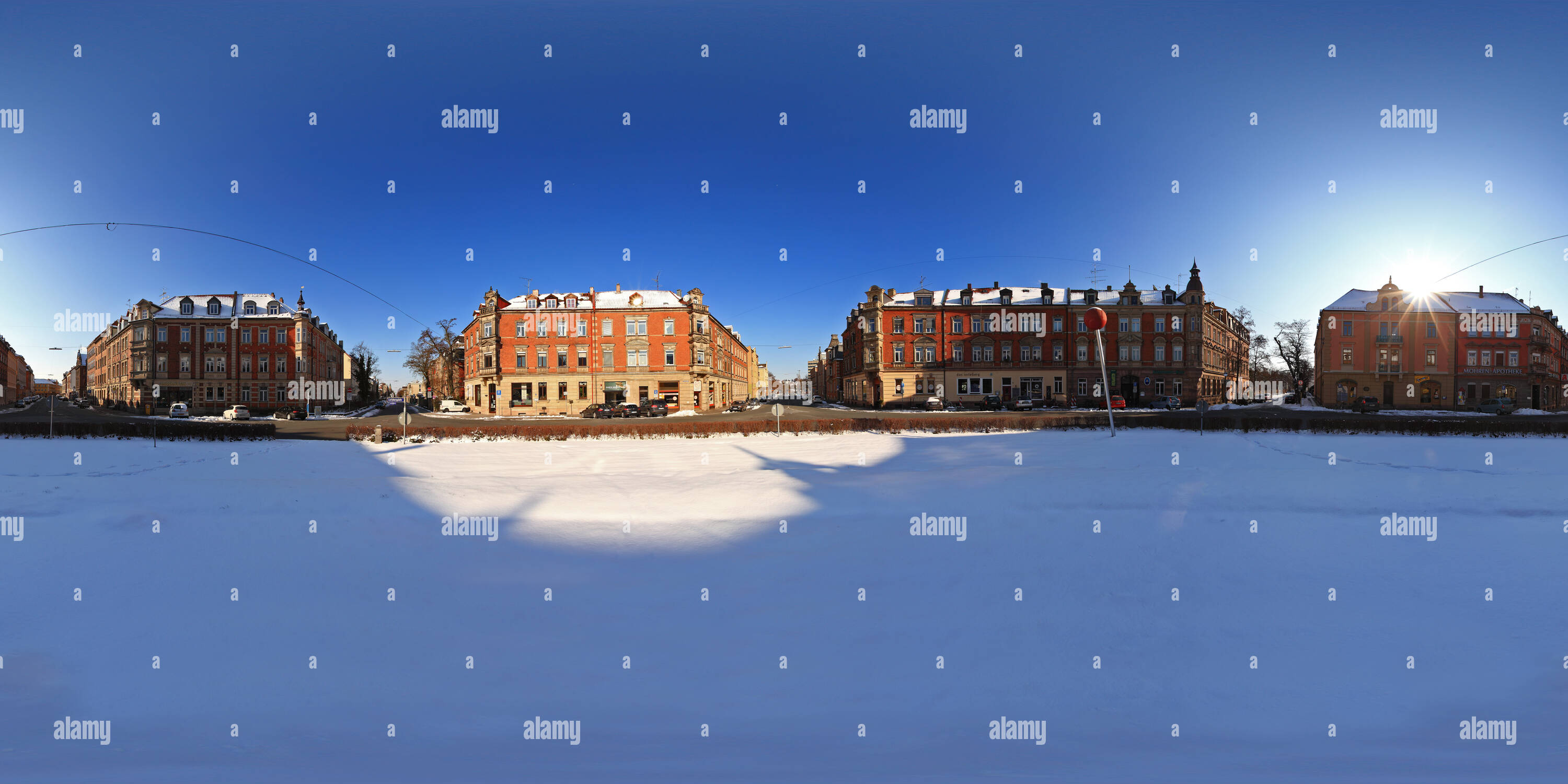 Visualizzazione panoramica a 360 gradi di Lorlebergplatz inverno