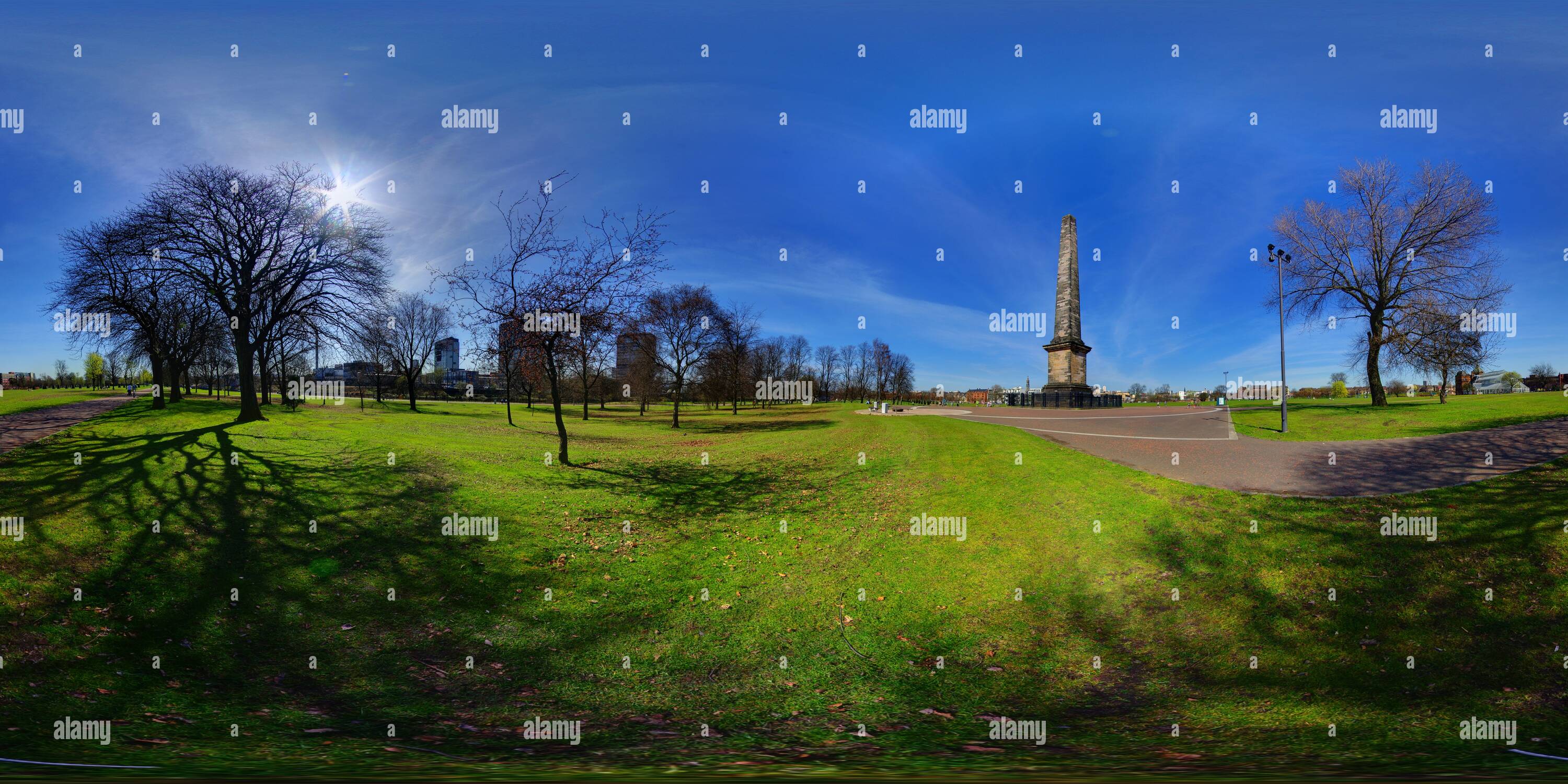 Visualizzazione panoramica a 360 gradi di Lord Nelson Monument , Glasgow Green