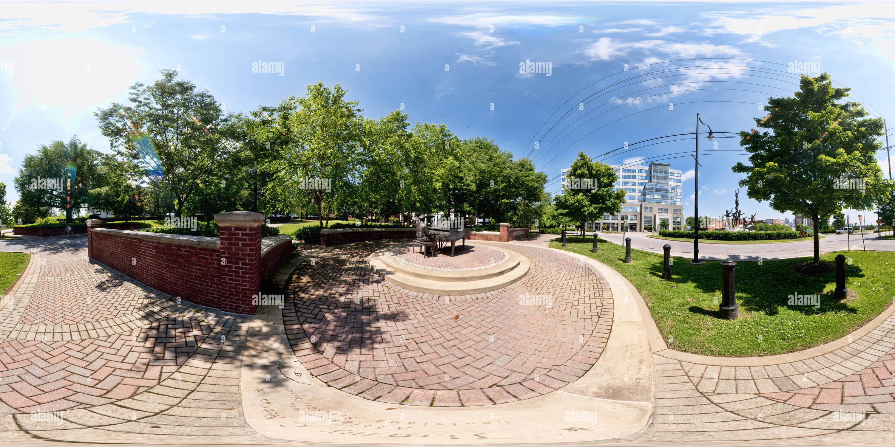 Visualizzazione panoramica a 360 gradi di Owen Bradley Park, Nashville, Tennessee, Stati Uniti d'America