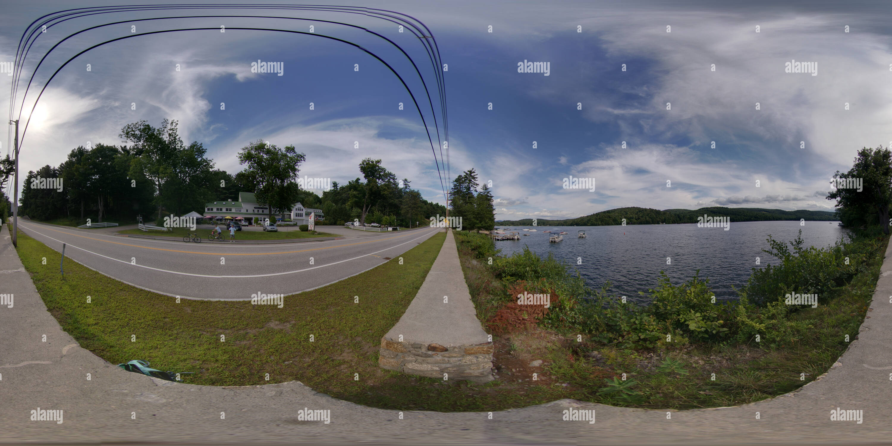 Visualizzazione panoramica a 360 gradi di Piccolo lago Squam