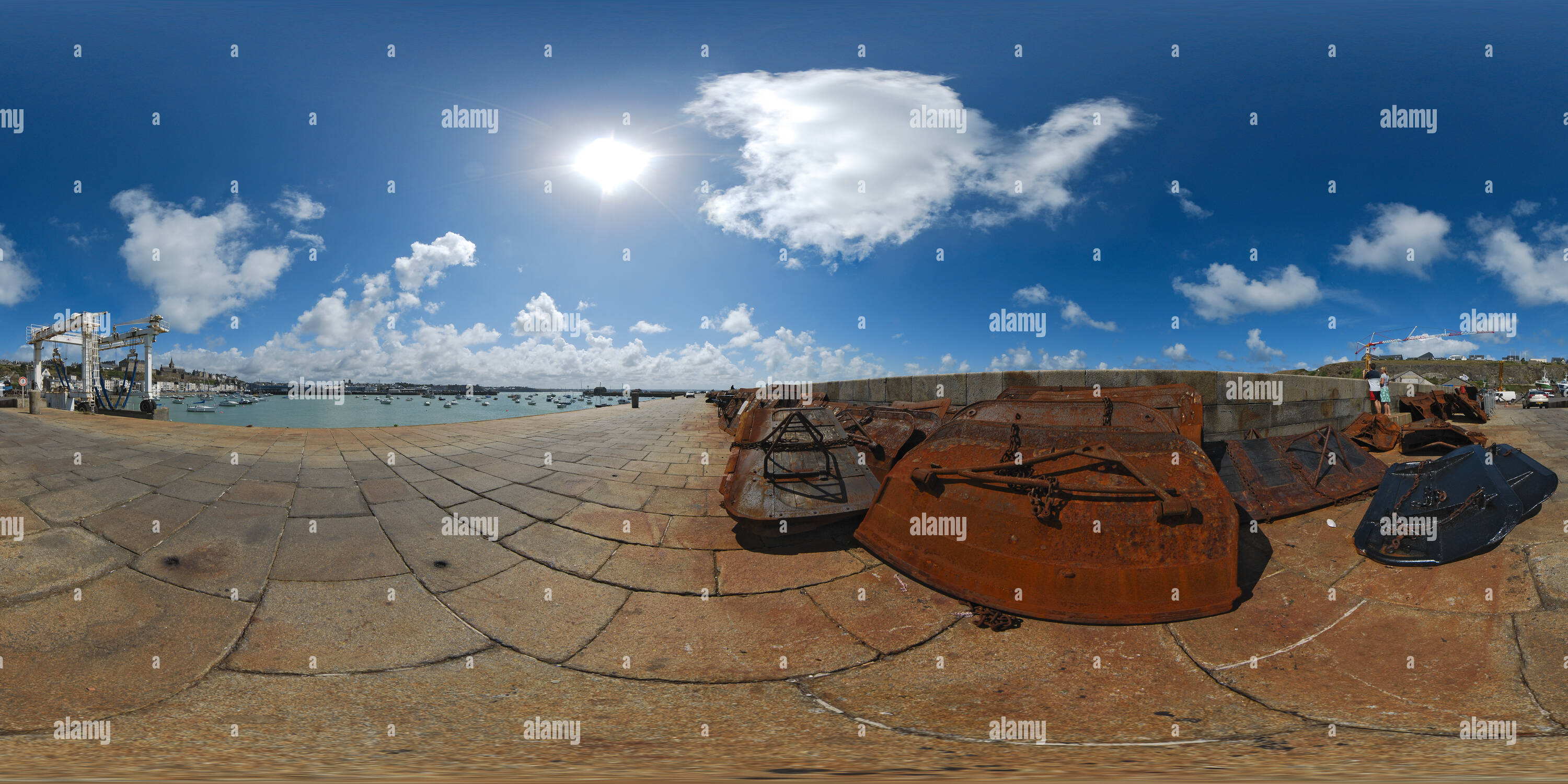 Visualizzazione panoramica a 360 gradi di Jetée de l'avant-port de Granville - Francia