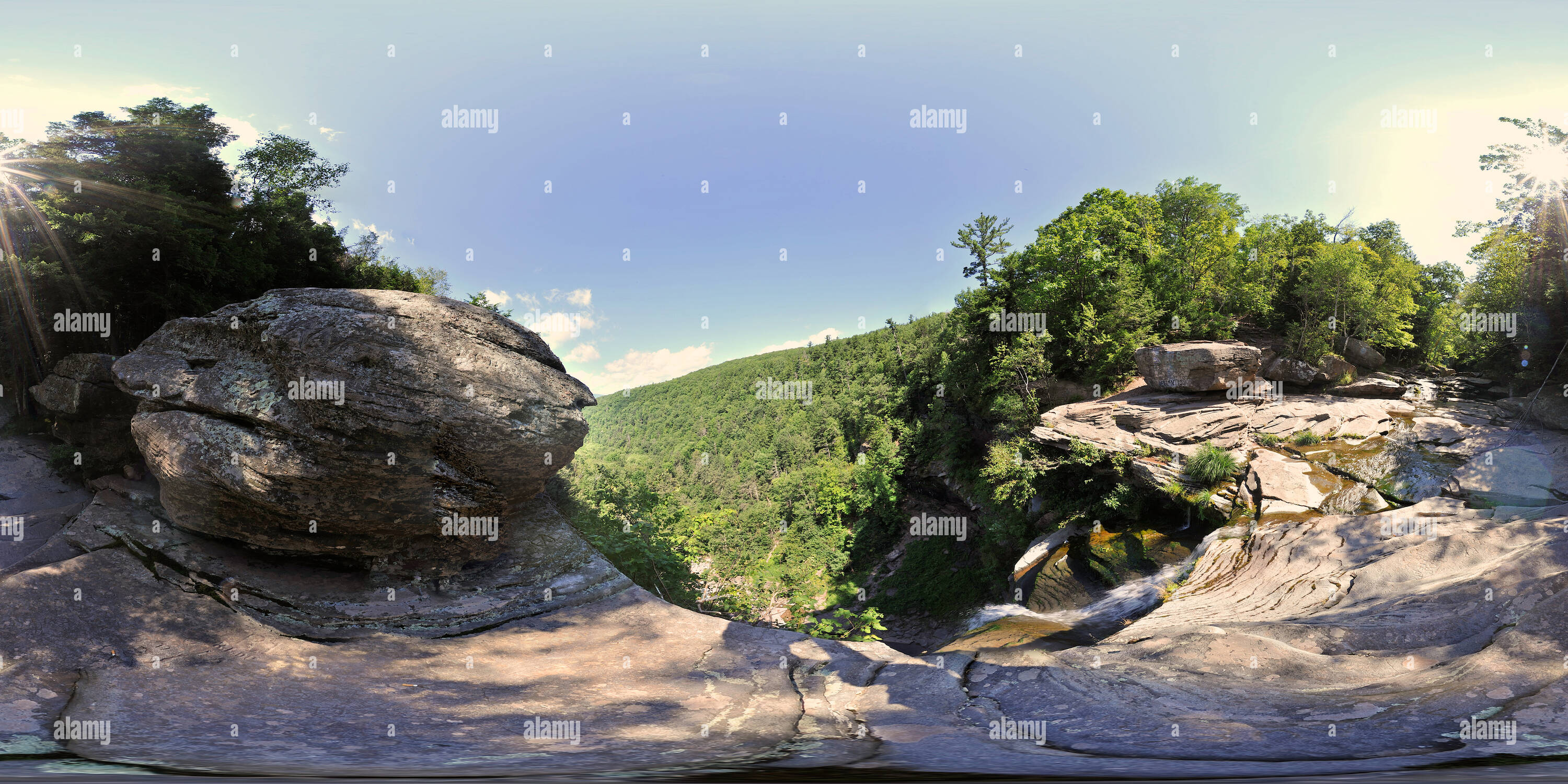 Visualizzazione panoramica a 360 gradi di Kaaterskill Falls