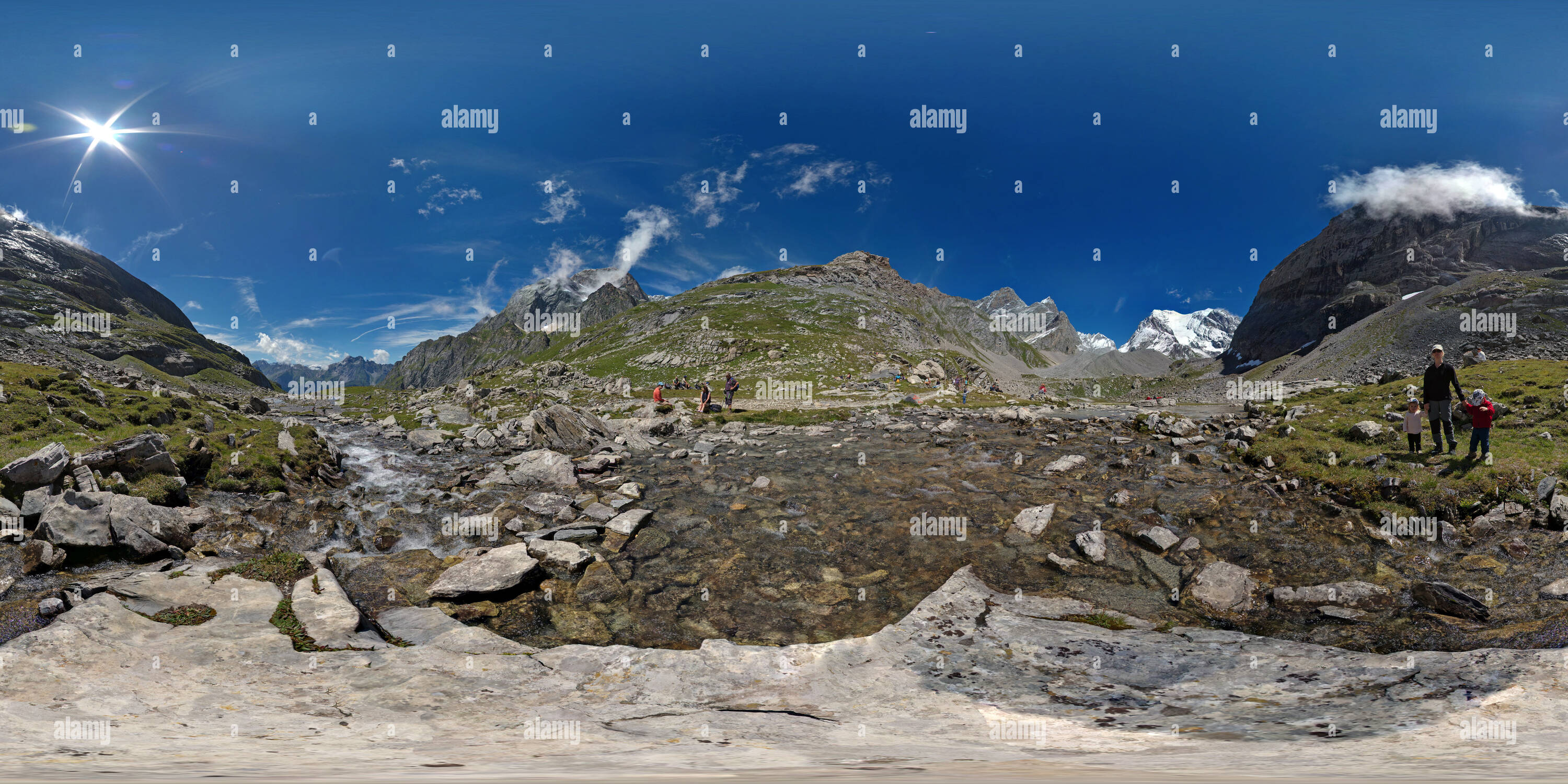 Visualizzazione panoramica a 360 gradi di Lac des Vaches