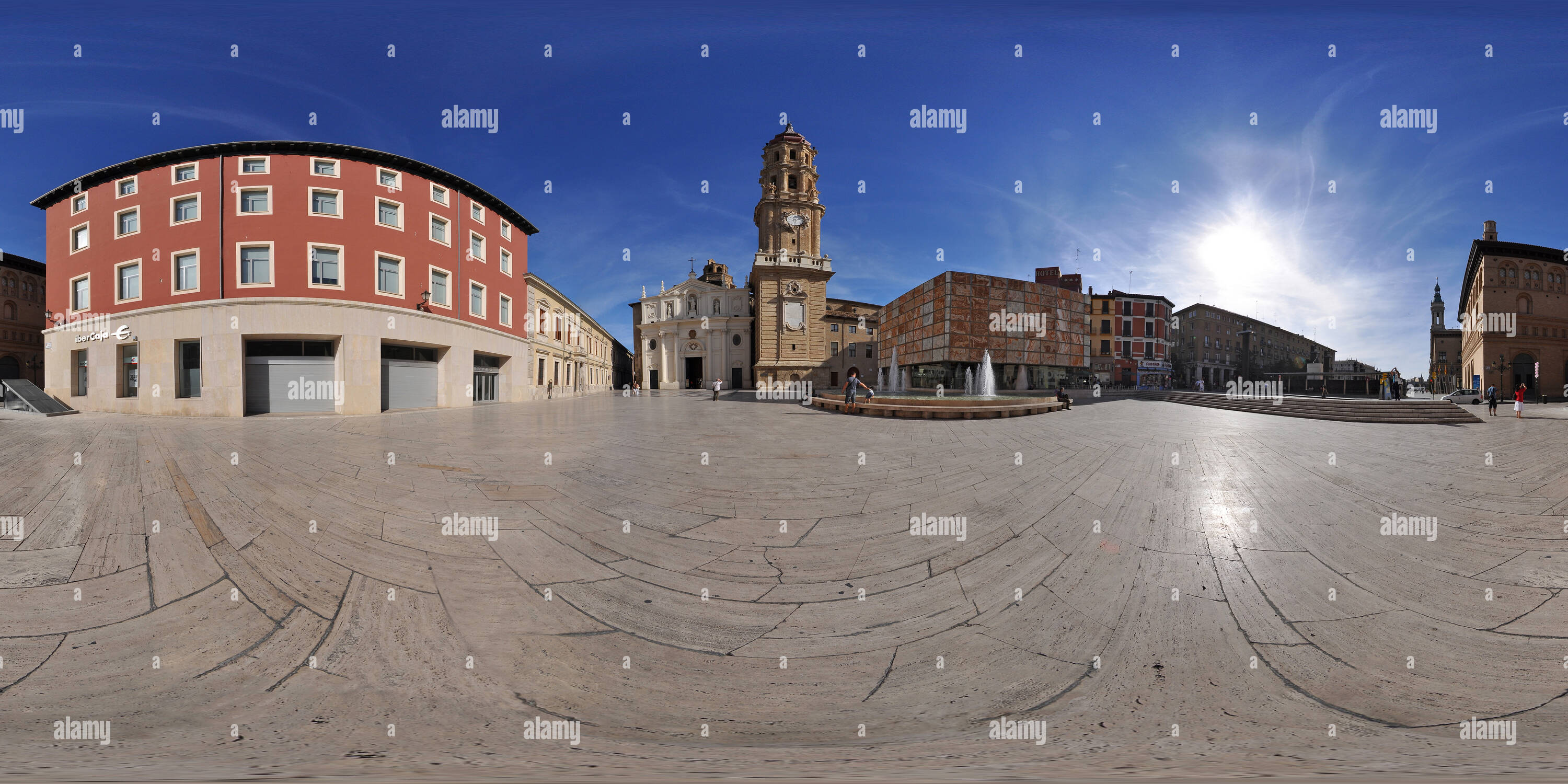 Visualizzazione panoramica a 360 gradi di Saragozza, Plaza de la Seo