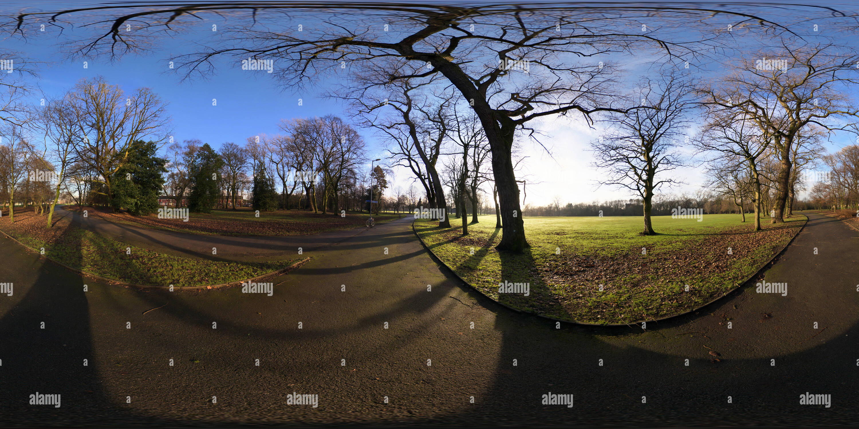 Visualizzazione panoramica a 360 gradi di Alexandra Park, Manchester