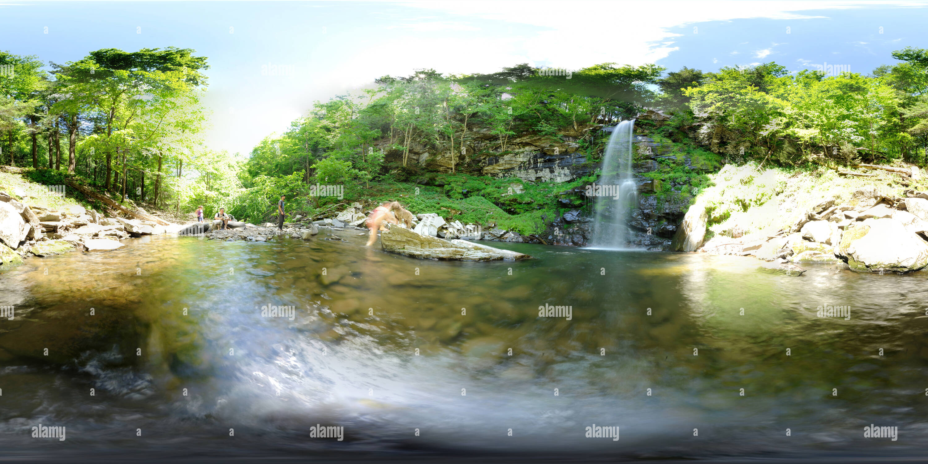 Visualizzazione panoramica a 360 gradi di Platte Cove cade