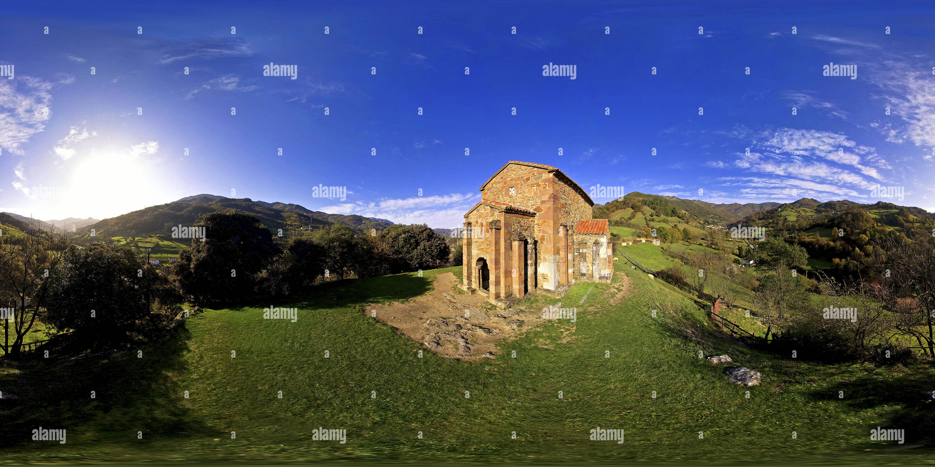 Visualizzazione panoramica a 360 gradi di Santa-Cristina-de-Lena-così