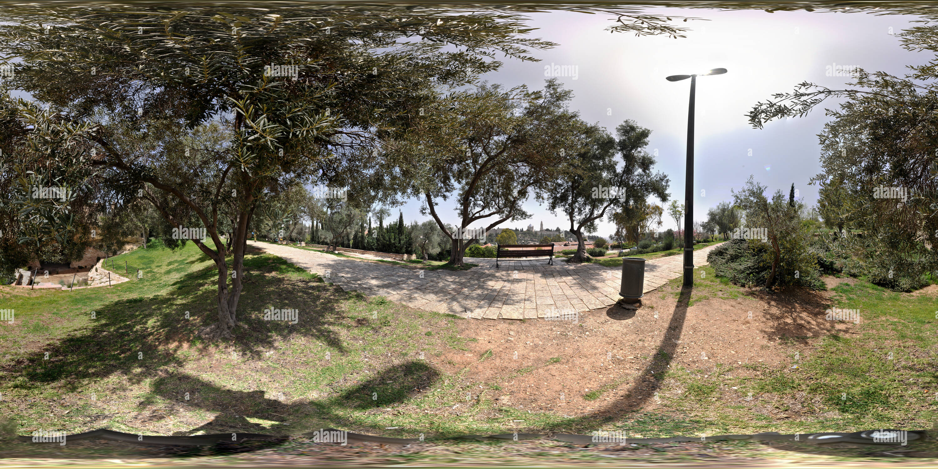 Visualizzazione panoramica a 360 gradi di Mitchelpark gegenüber dem Sion a Gerusalemme