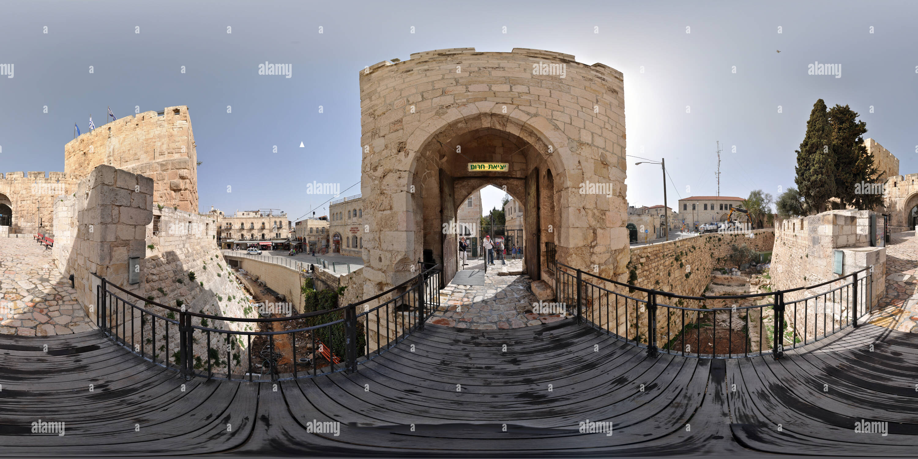 Visualizzazione panoramica a 360 gradi di Torre di Davide am Porta di Jaffa a Gerusalemme