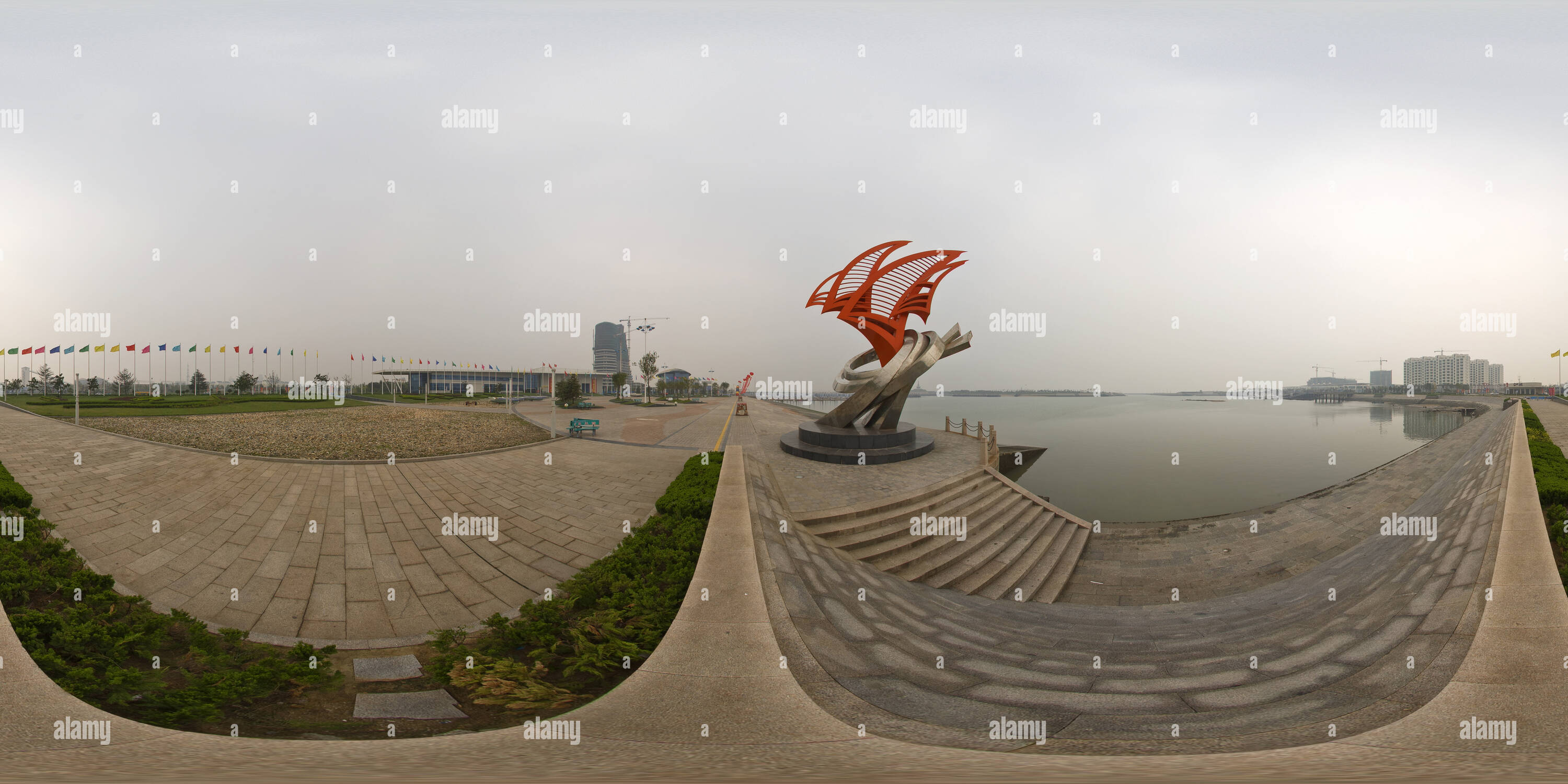 Visualizzazione panoramica a 360 gradi di Rizhao City Scenic World ventola gioco Base-4