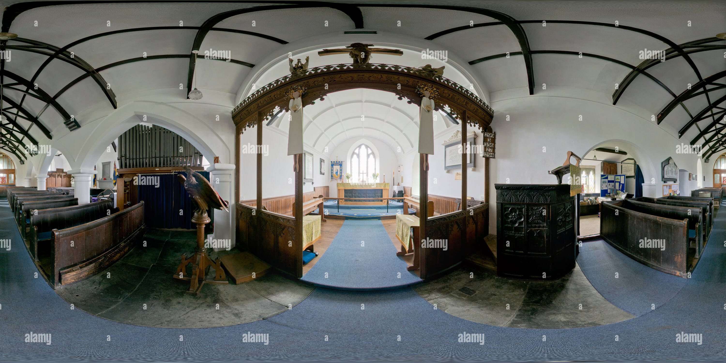 Visualizzazione panoramica a 360 gradi di Symphorian St è la Chiesa, Forrabury, Cornwall