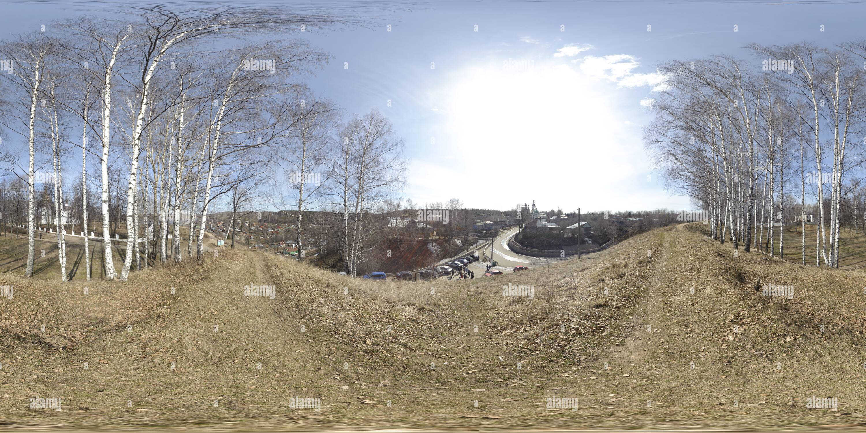 Visualizzazione panoramica a 360 gradi di Tele - sulla città della banca