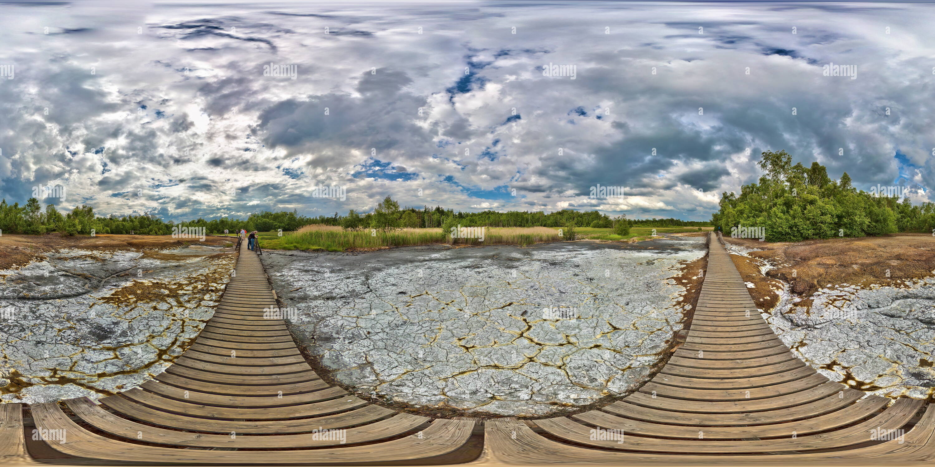 Visualizzazione panoramica a 360 gradi di Terra di diatomee vicino Soos / CZ