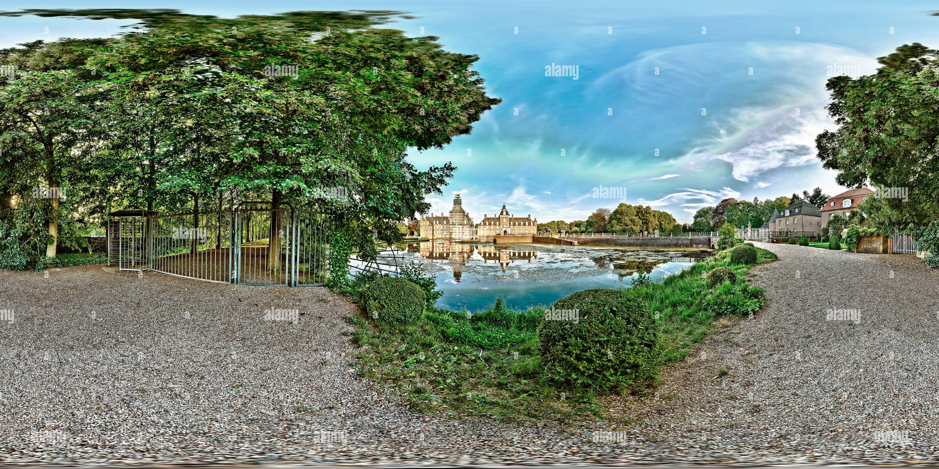 Visualizzazione panoramica a 360 gradi di Wasserschloss Anholt - Ausgang Schlosspark