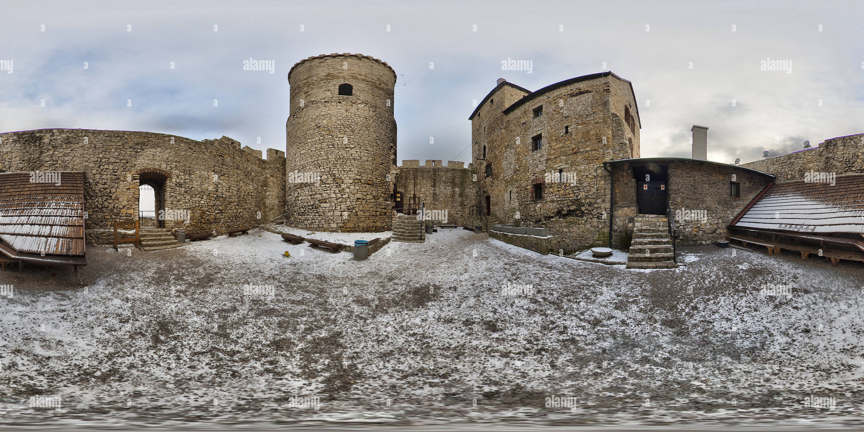 Visualizzazione panoramica a 360 gradi di Castle in Bedzin Polonia