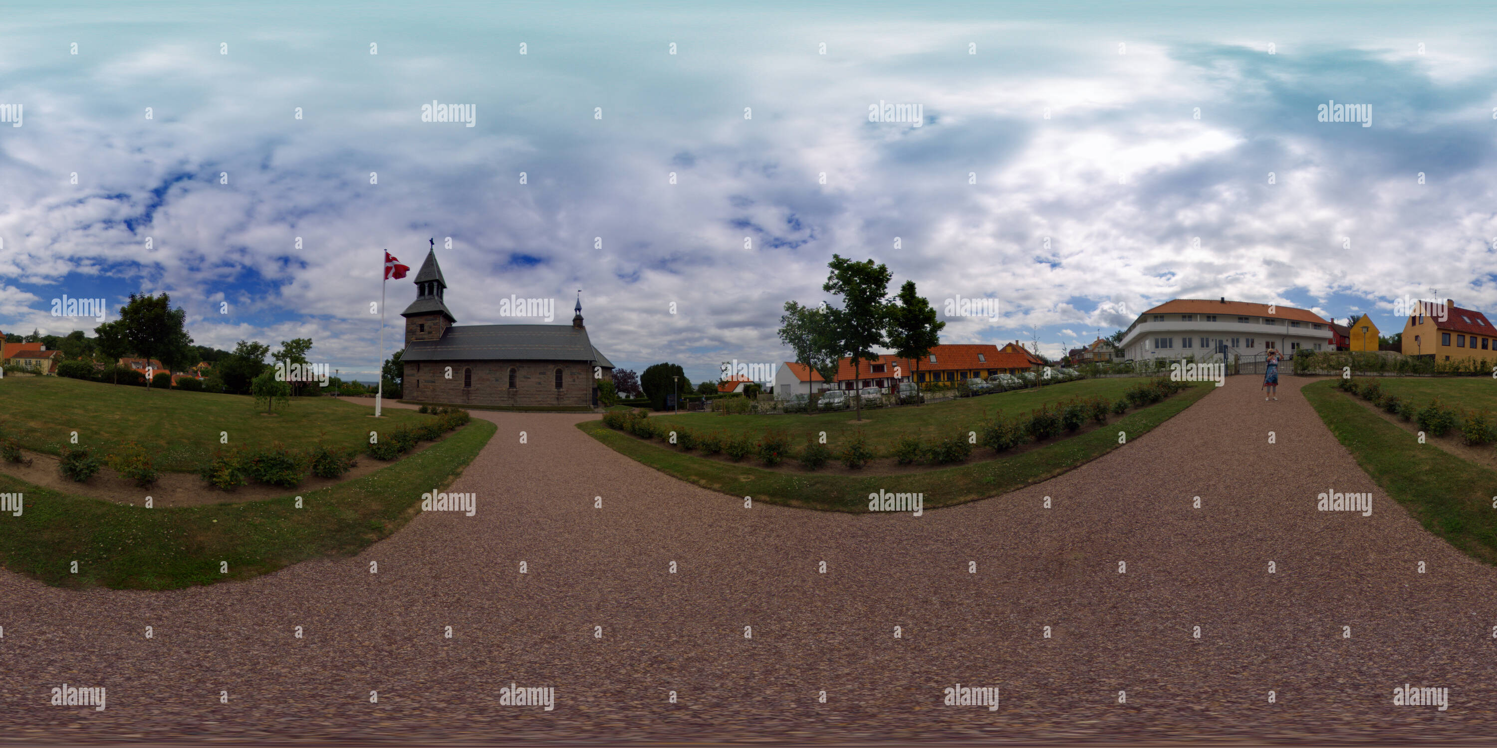 Visualizzazione panoramica a 360 gradi di Gudhjem Kirke, Bornholm