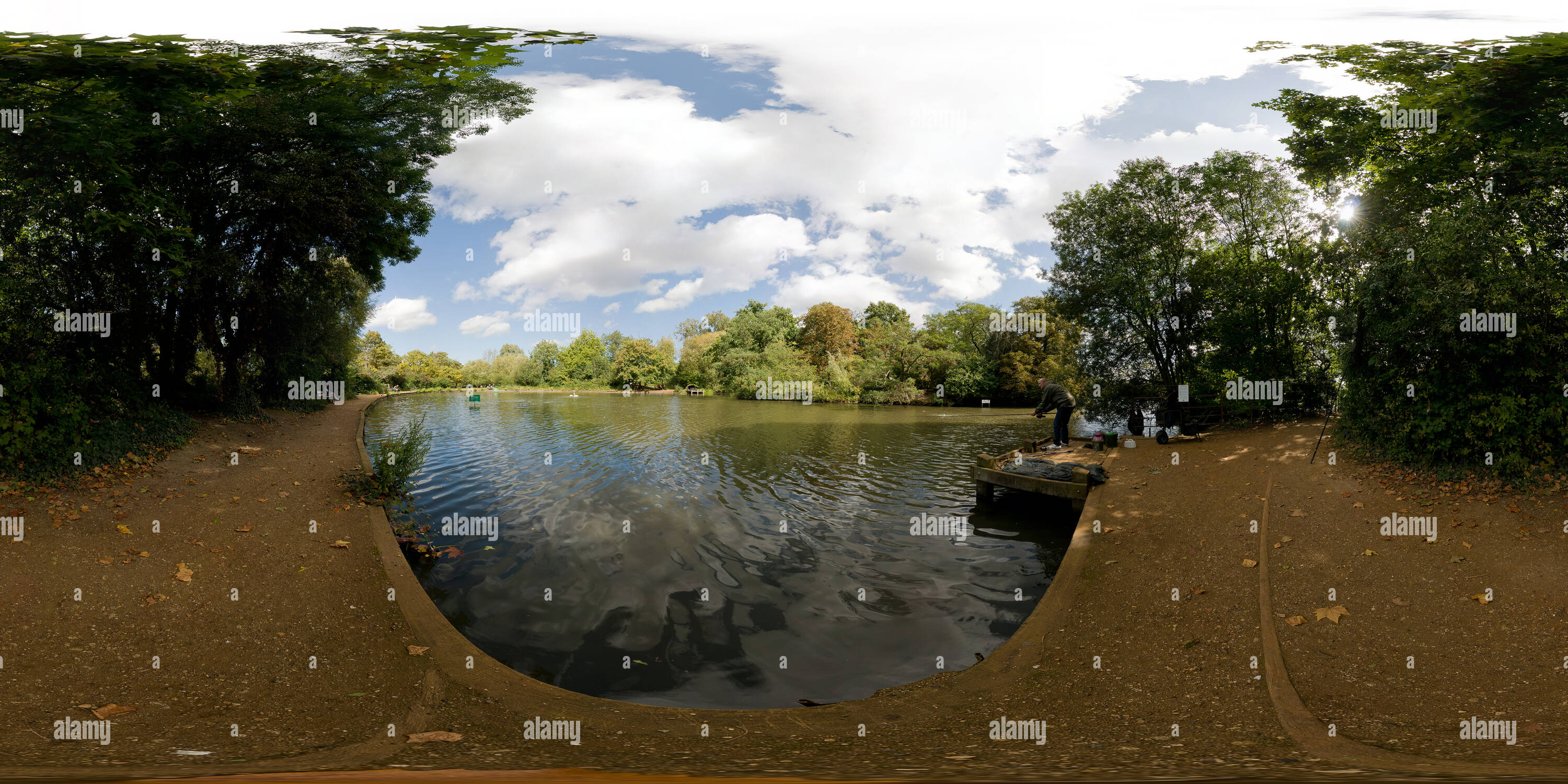 Visualizzazione panoramica a 360 gradi di La pesca a Tooting Bec comuni