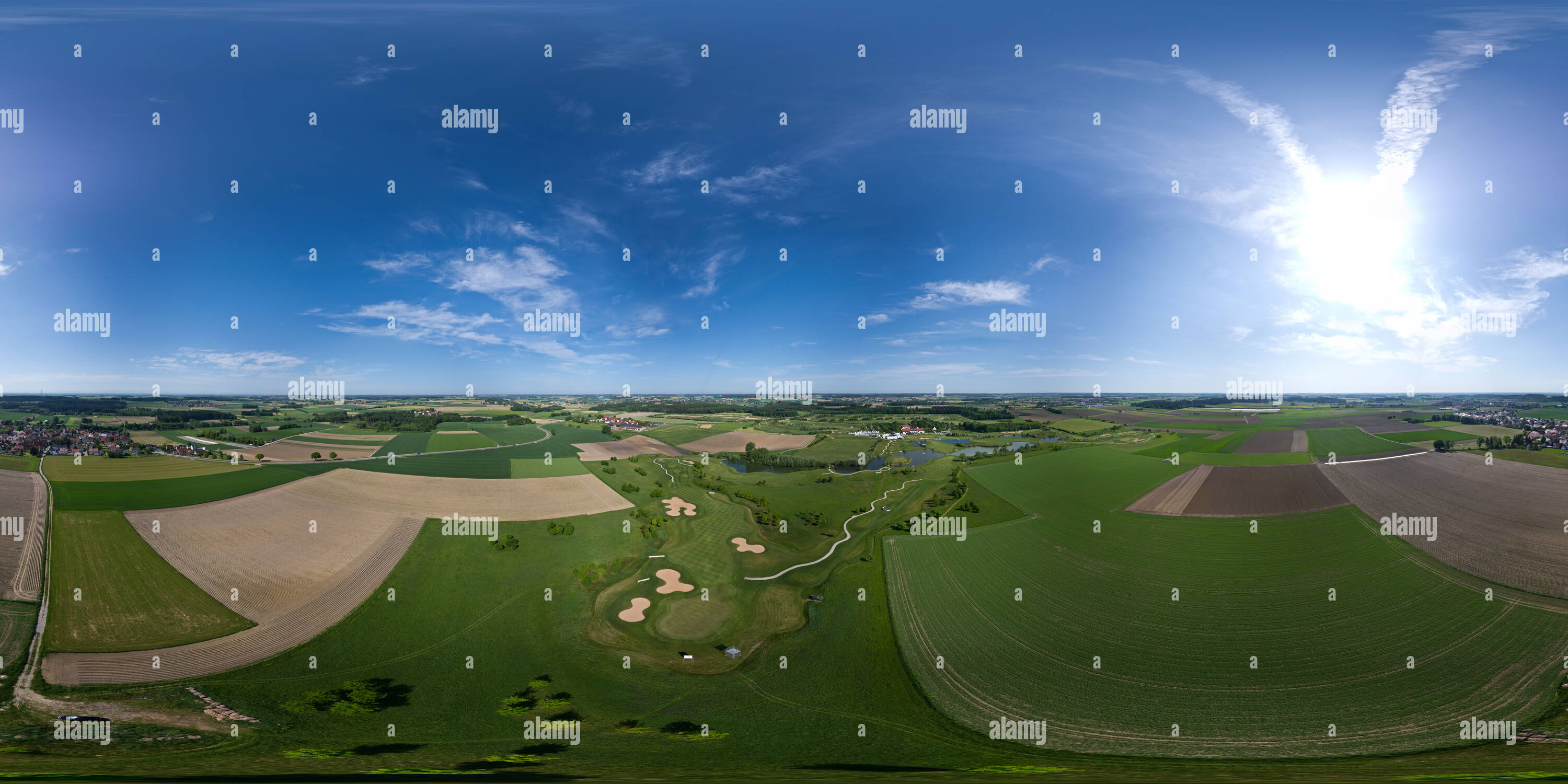 Visualizzazione panoramica a 360 gradi di UniCredit Ladies German Open Golfclub Gut Häusern vista aerea