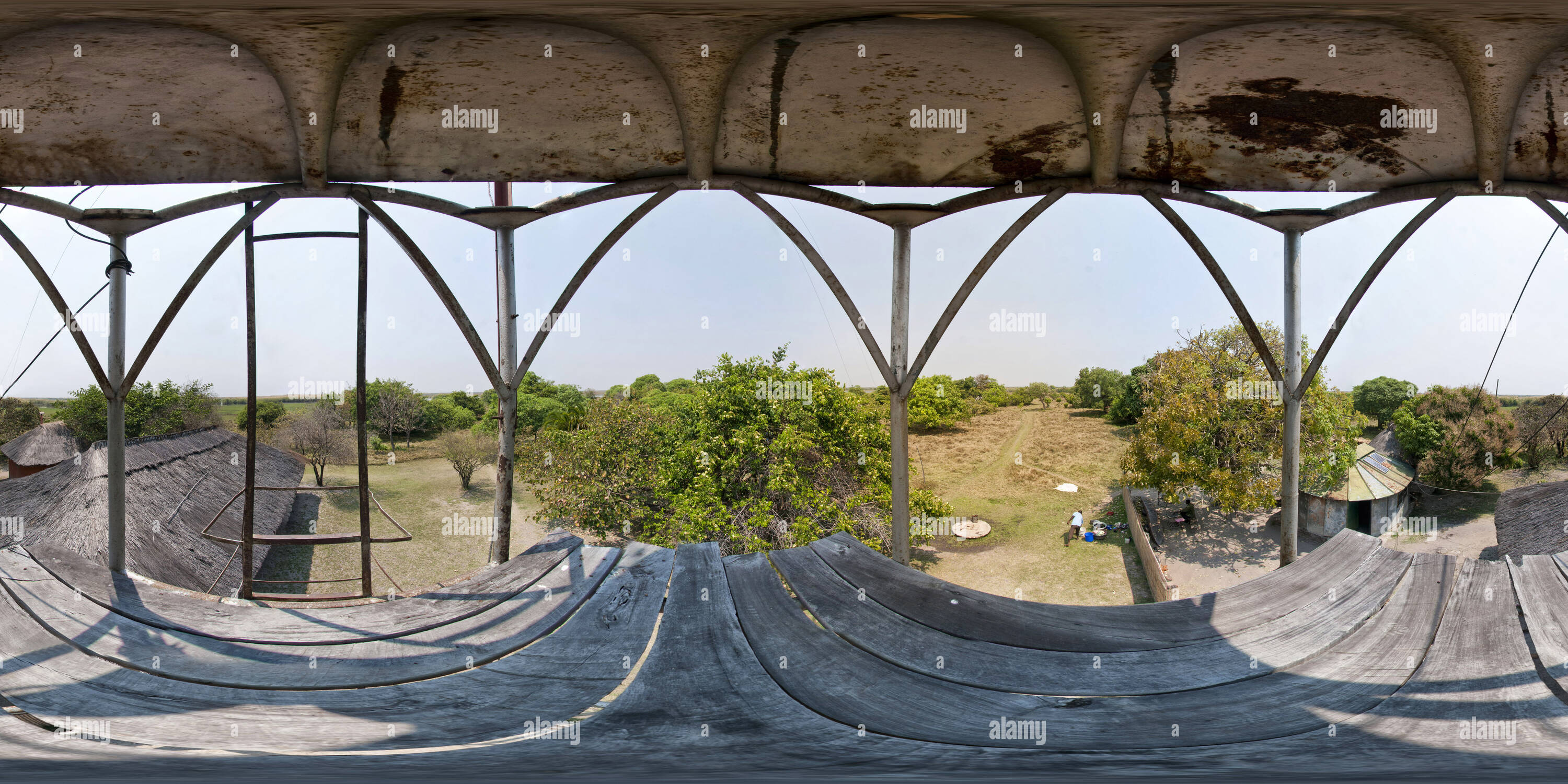 Visualizzazione panoramica a 360 gradi di Bangweulu paludi Zambia