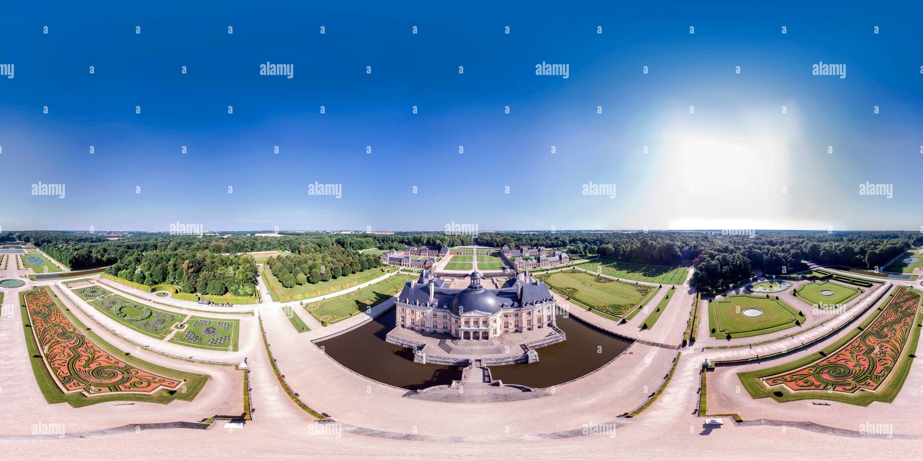 Visualizzazione panoramica a 360 gradi di Castello Vaux le Vicomte