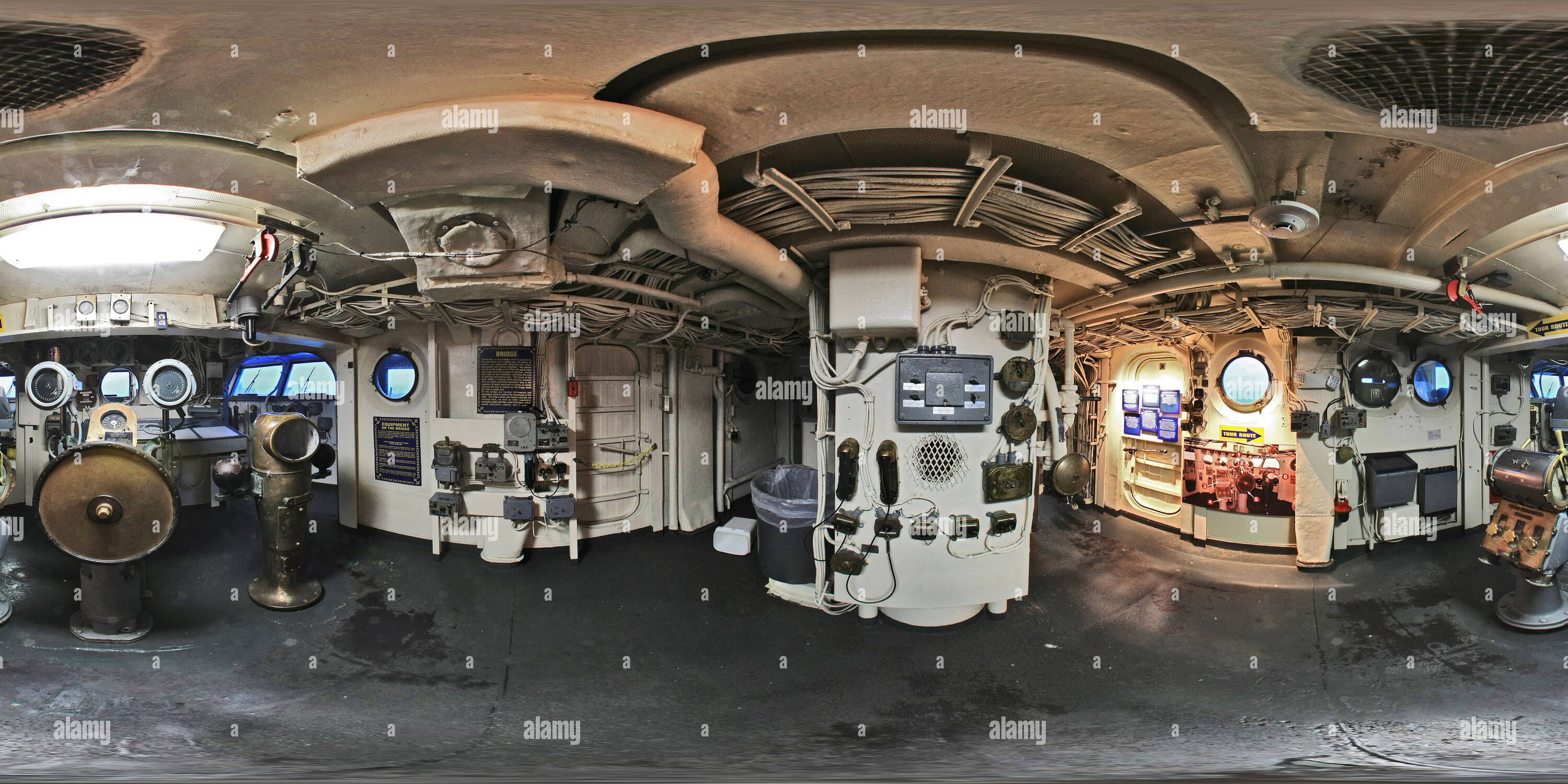 Visualizzazione panoramica a 360 gradi di Ponte del Capitano - USS Lexington