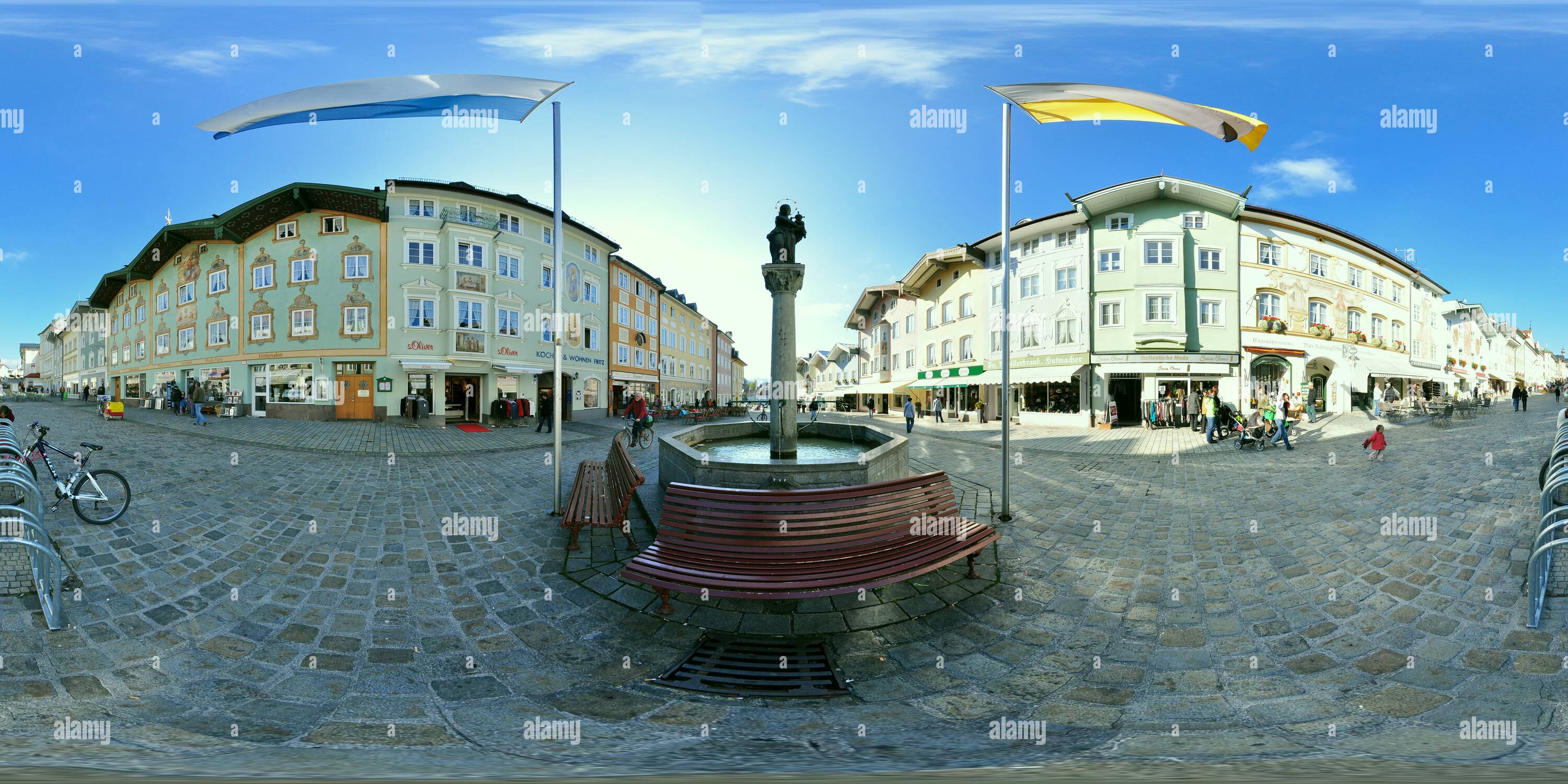 Visualizzazione panoramica a 360 gradi di Bad-Tölz - Fußgängerzone