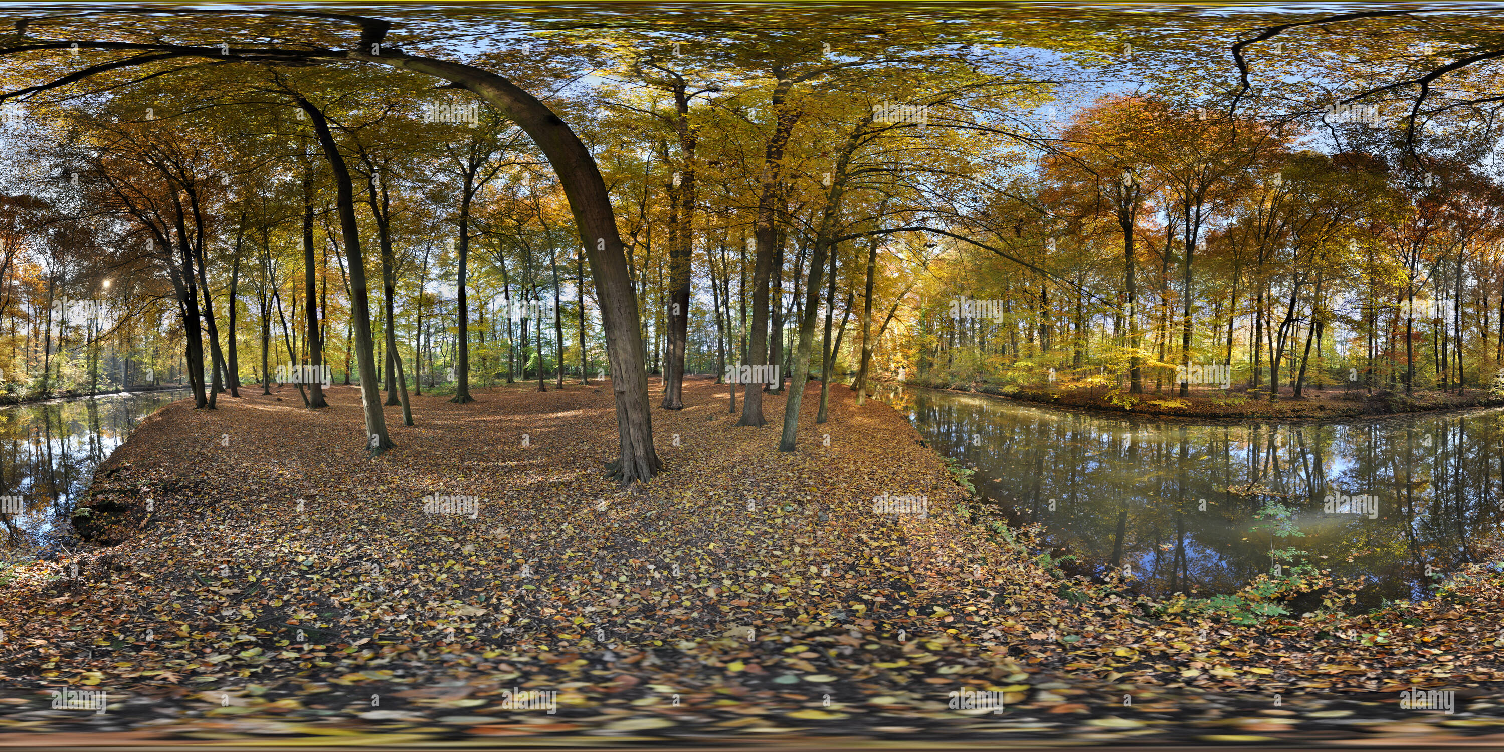Visualizzazione panoramica a 360 gradi di Herbst am Muehlbach in Sythen