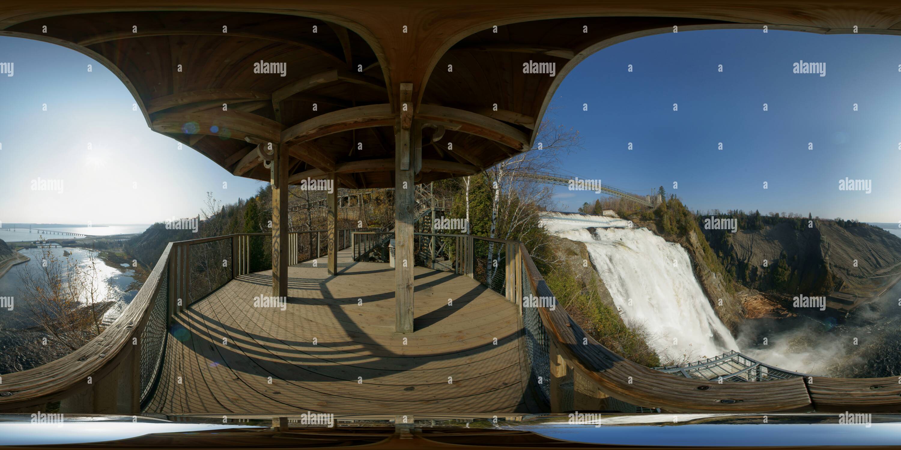 Visualizzazione panoramica a 360 gradi di Belvédère surplombant les scivoli Montmorency