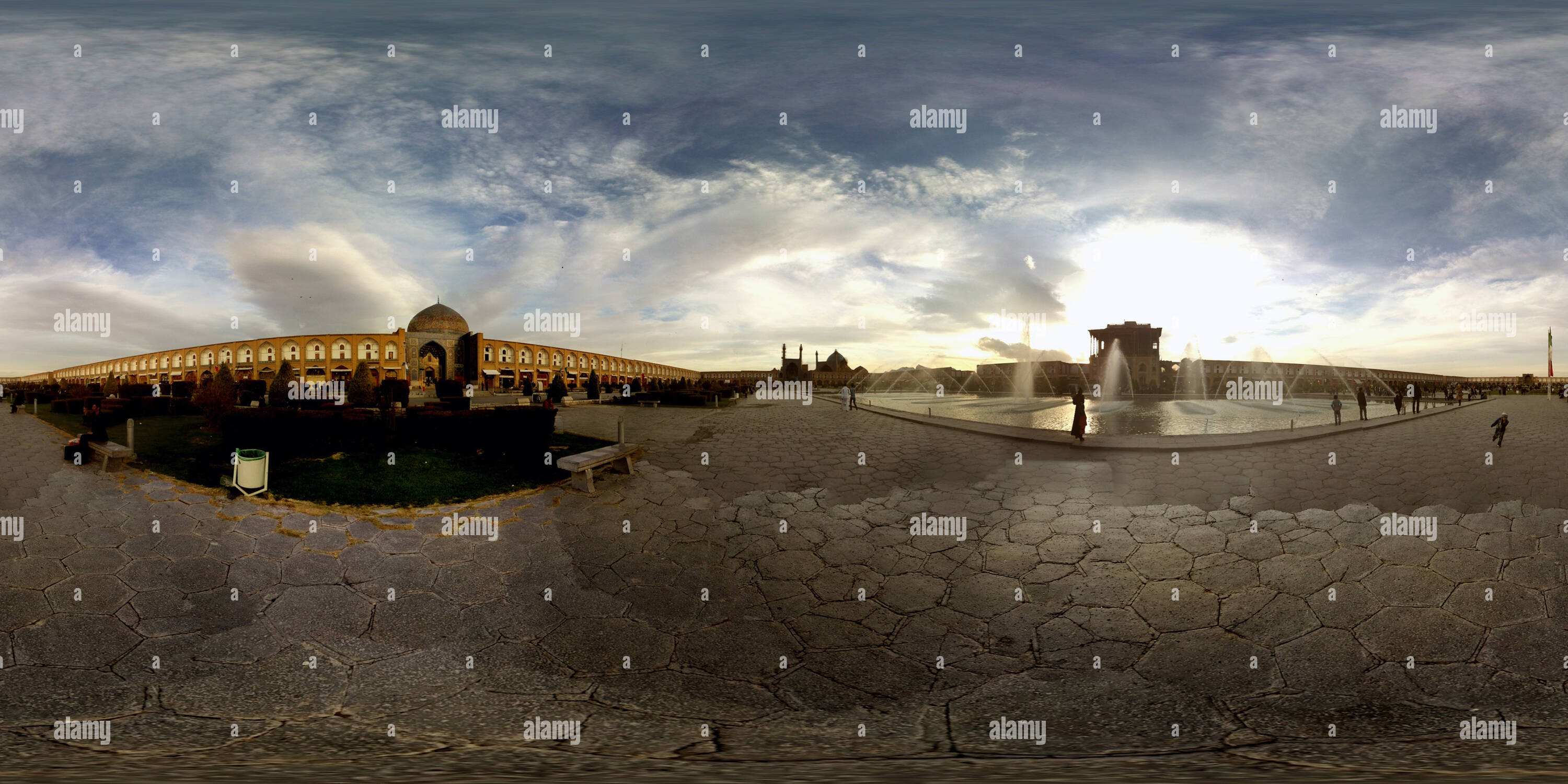 Visualizzazione panoramica a 360 gradi di Naghsh -e- Jahan