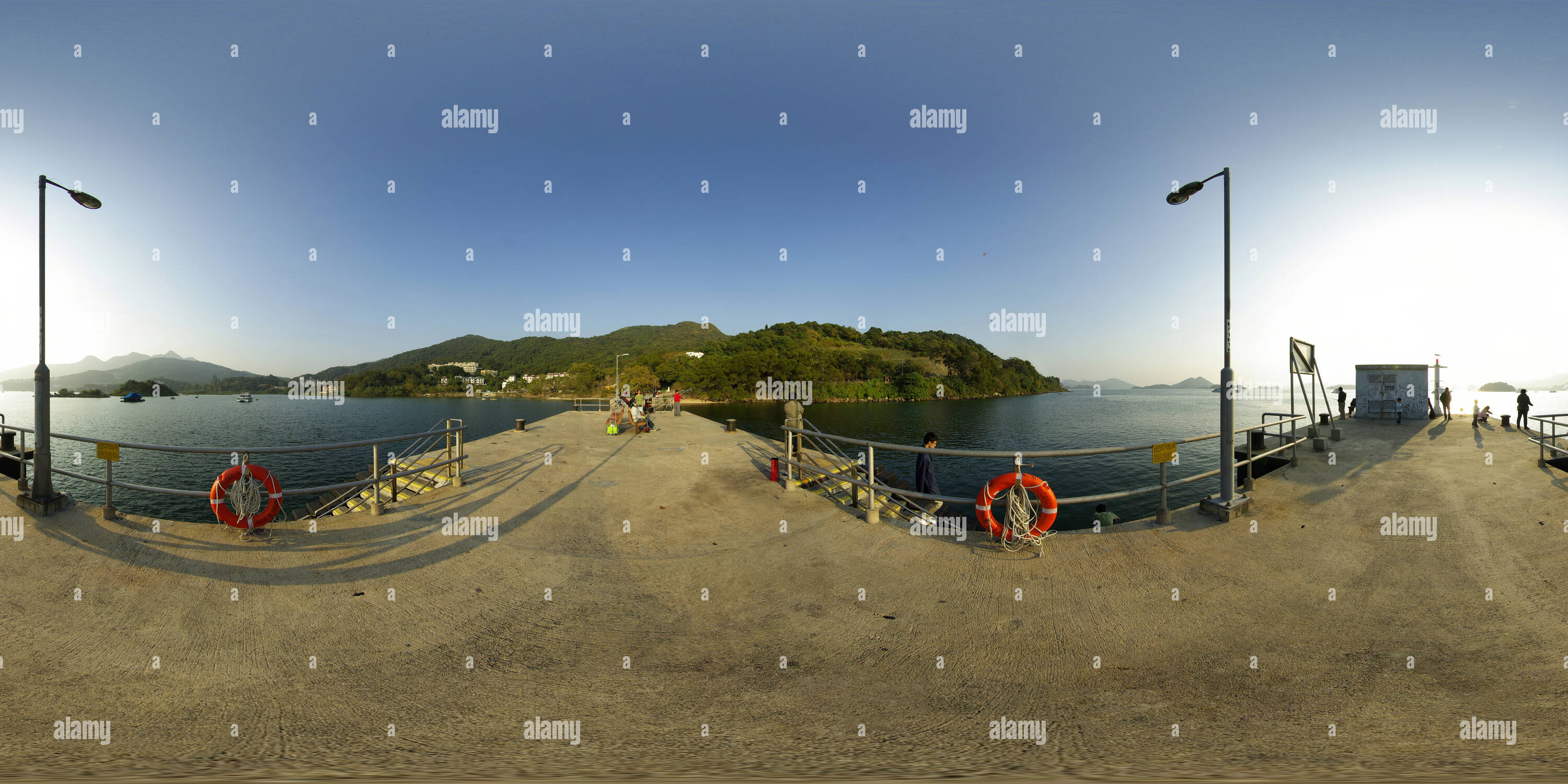 Visualizzazione panoramica a 360 gradi di Hong Kong Sai Kung Tai Mong Tsai Tso Wo appendere Pier