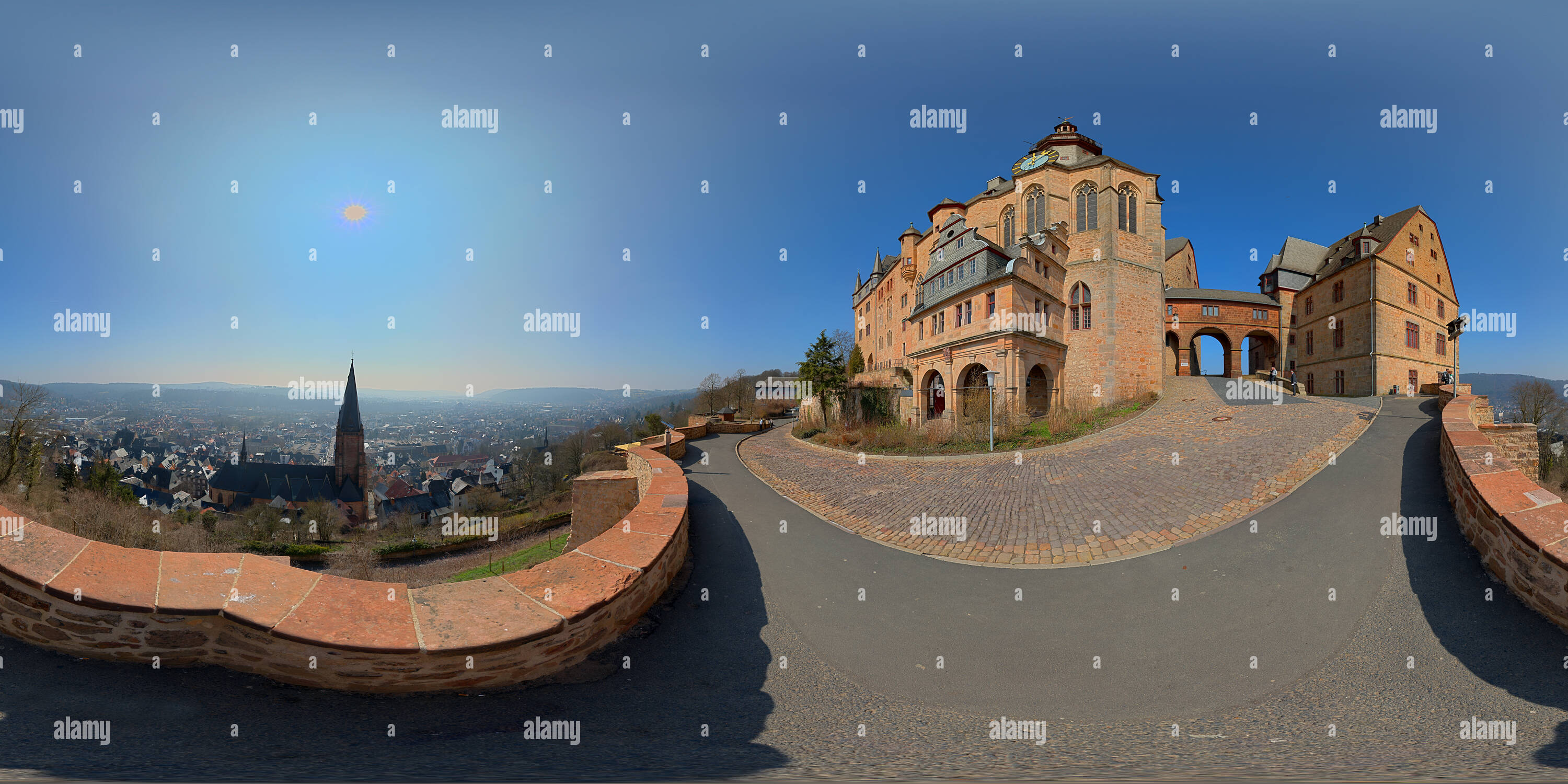 Visualizzazione panoramica a 360 gradi di -Marburg- Landgrafenschloss