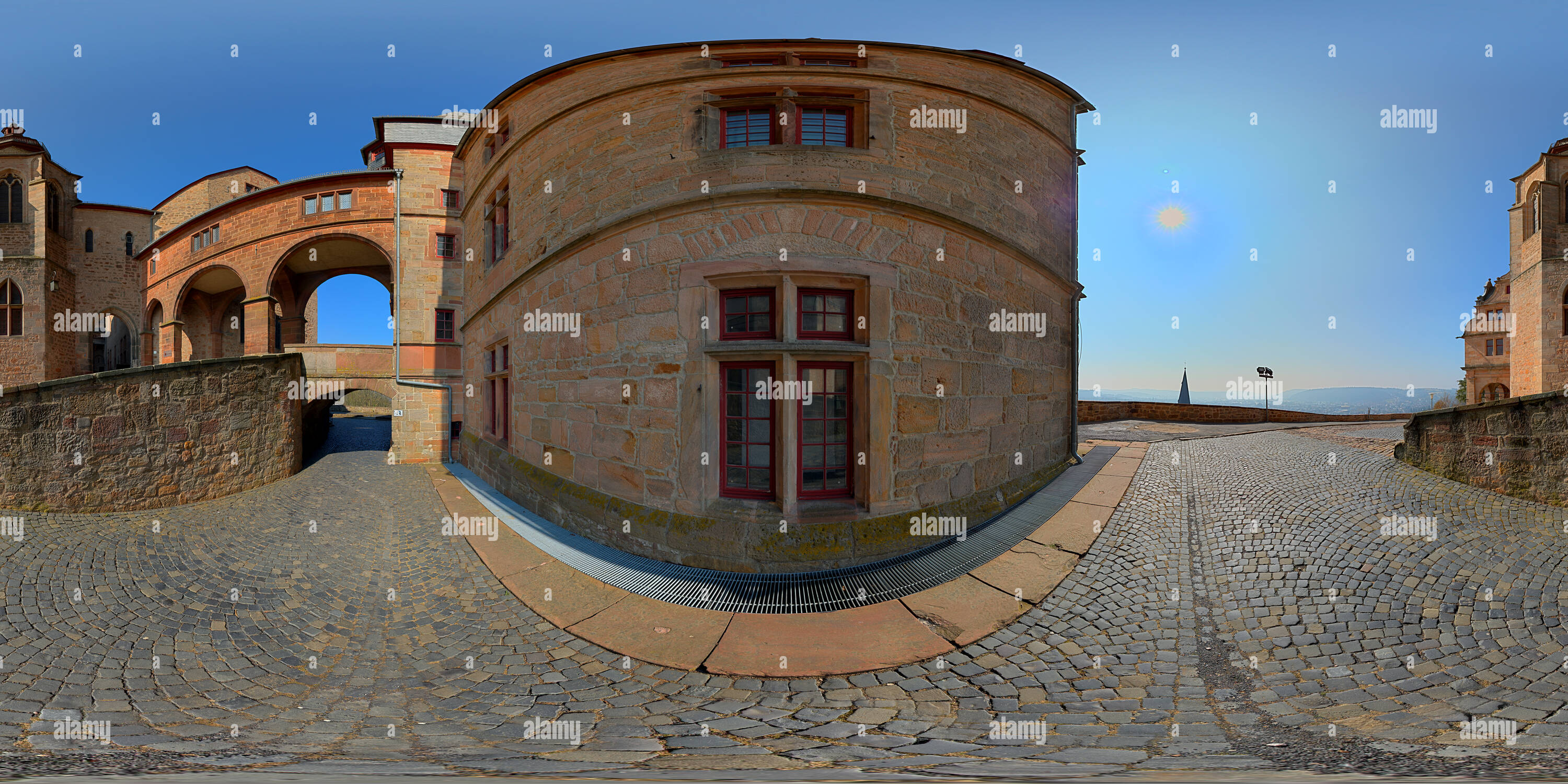 Visualizzazione panoramica a 360 gradi di -Marburg- Landgrafenschloss (Galerie)