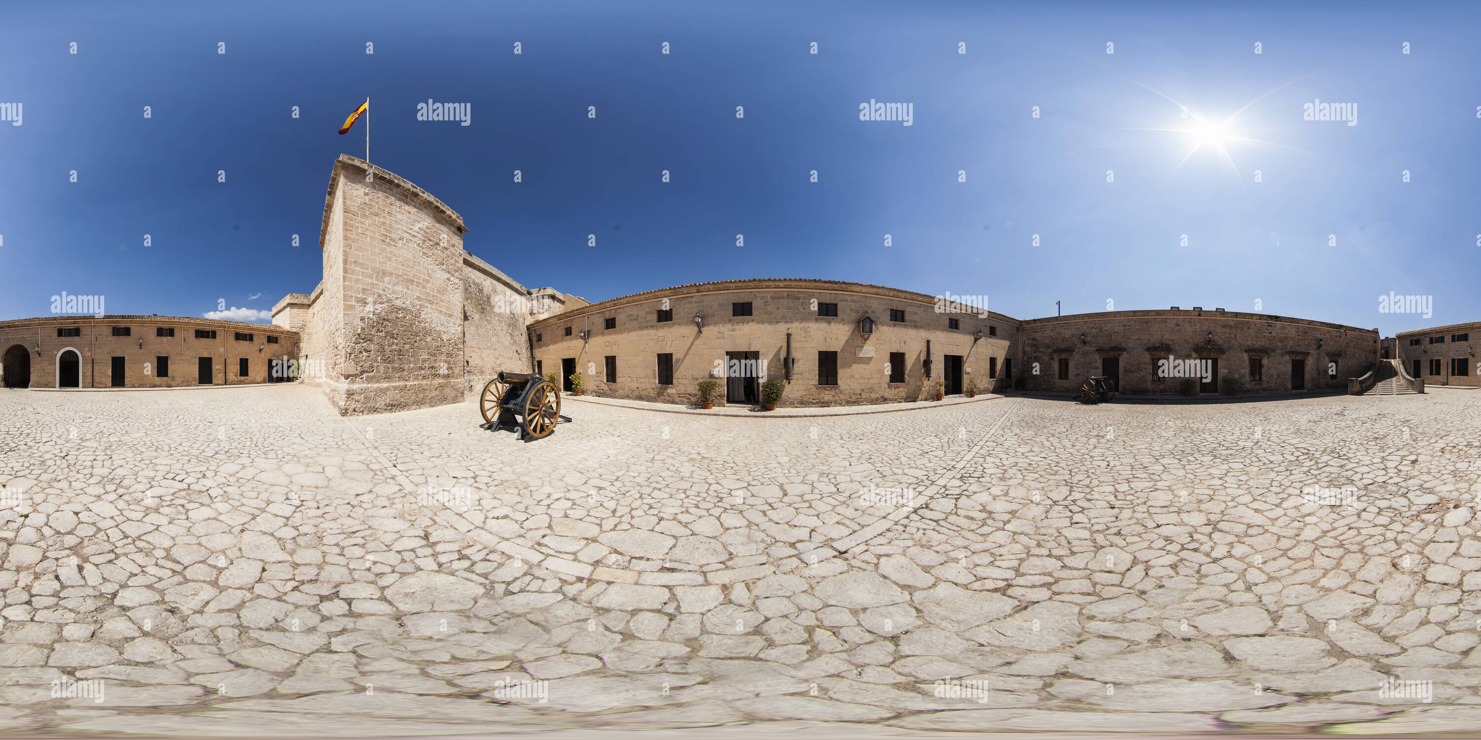 Visualizzazione panoramica a 360 gradi di Plaza De Armas Felipe 3 In Castello San Carlos