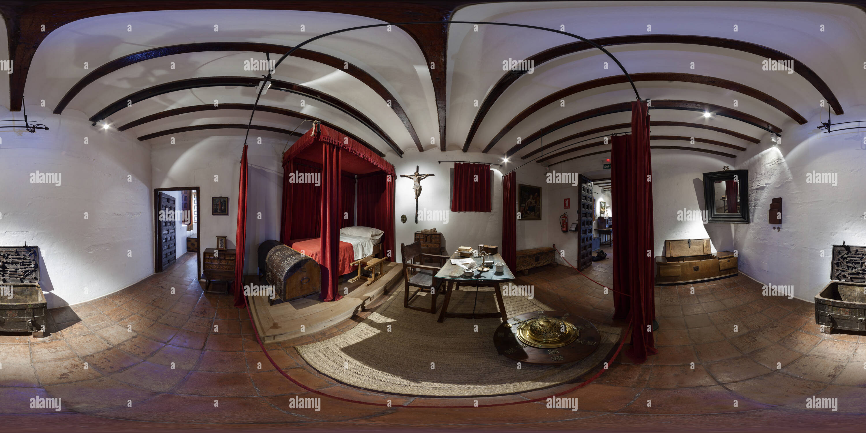 Visualizzazione panoramica a 360 gradi di Dulcinea la casa-museo. El Toboso. ciudad real.SPAGNA