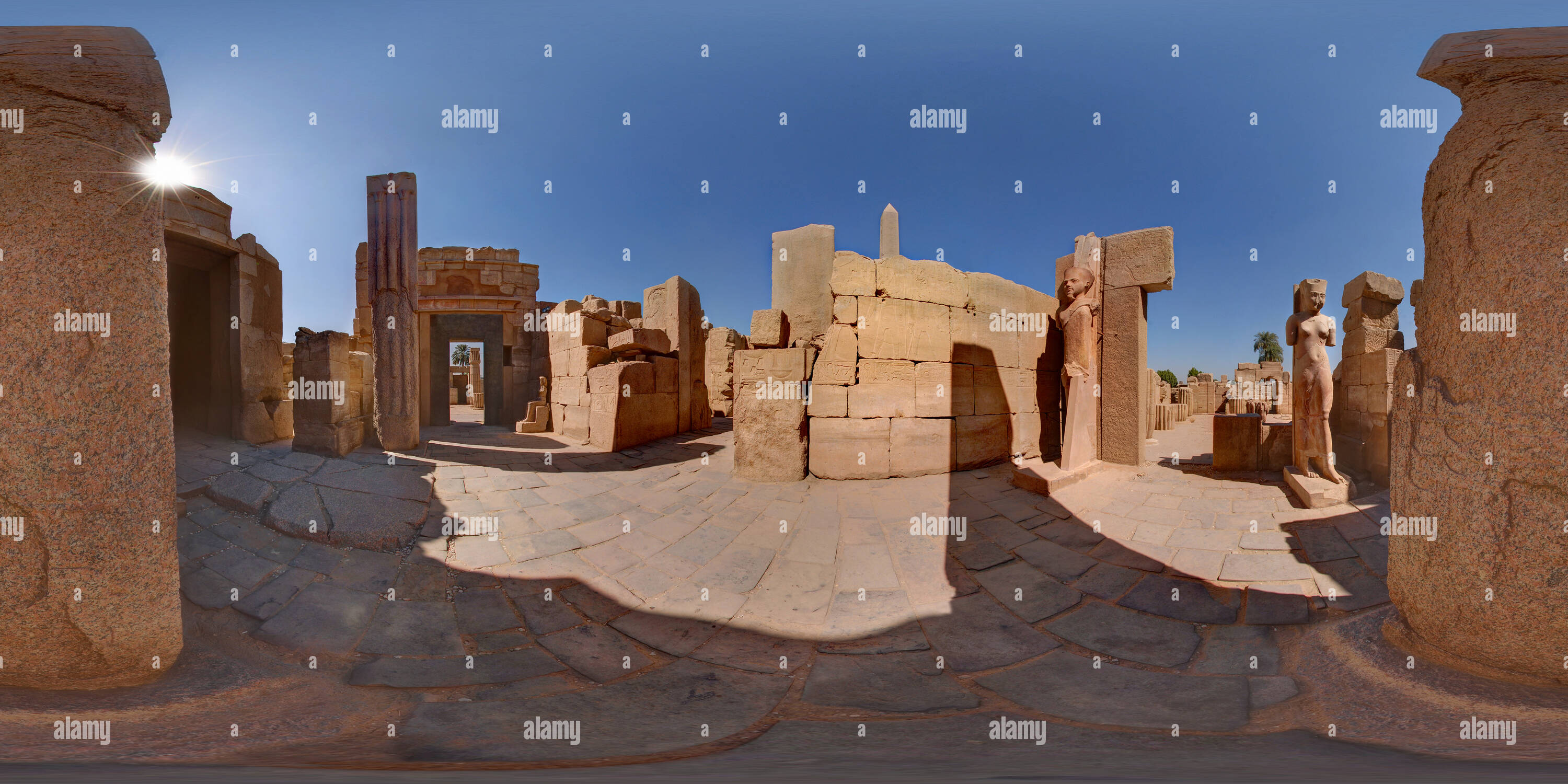 Visualizzazione panoramica a 360 gradi di Tempio di Karnak, Egitto