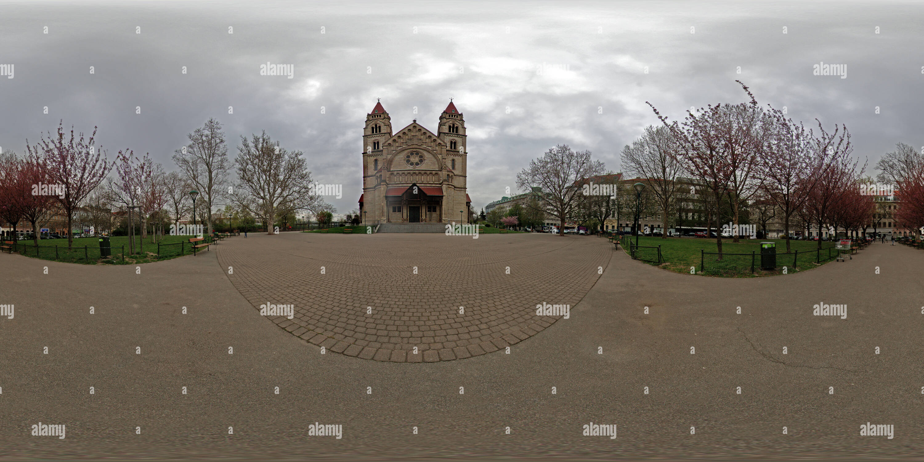 Visualizzazione panoramica a 360 gradi di San Francesco di Assisi Chiesa - Mexikoplatz