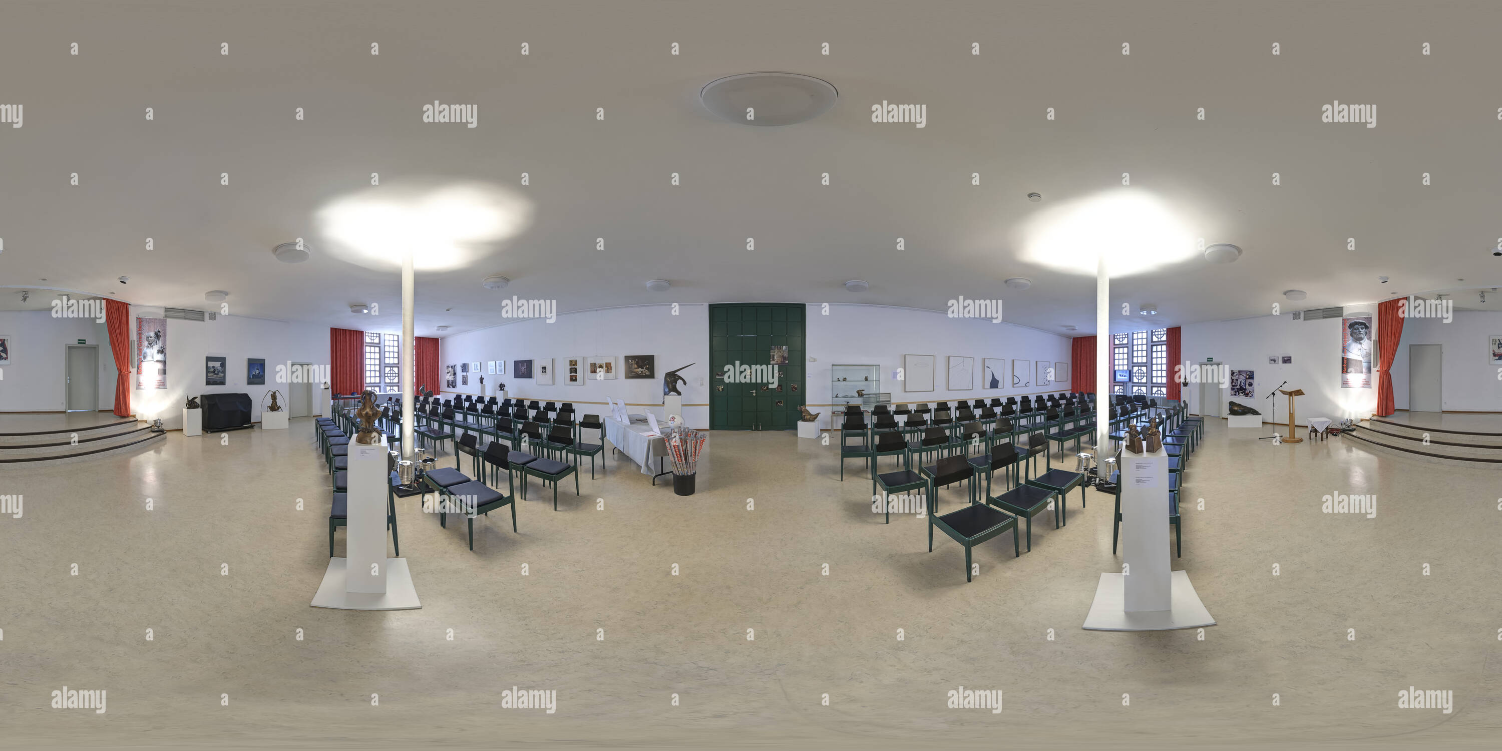 Visualizzazione panoramica a 360 gradi di Ludwigshafen Reno - Chiesa della Pace - Chiesa Comunità Hall - PALATINO - Germania