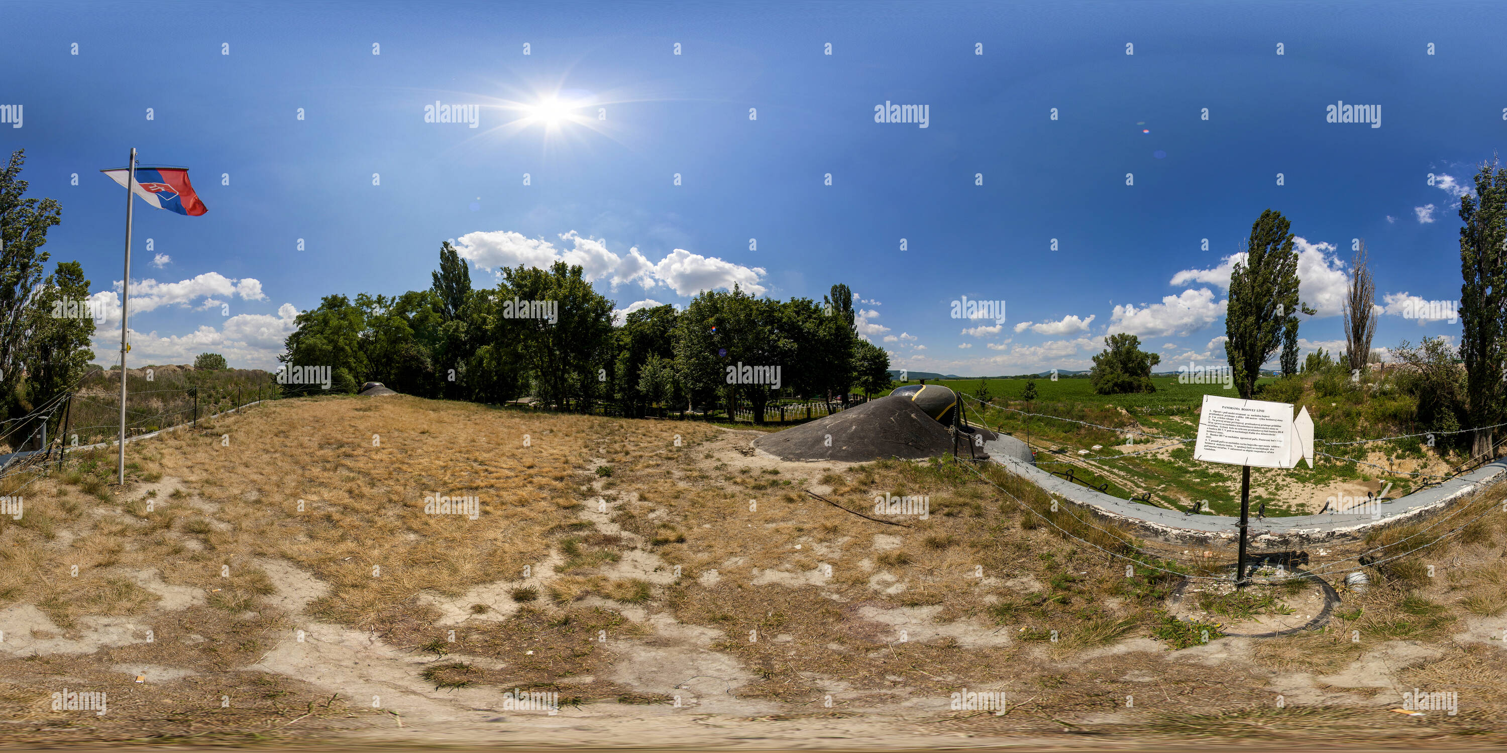 Visualizzazione panoramica a 360 gradi di Na bunkri BS-8 'Hřbitov'