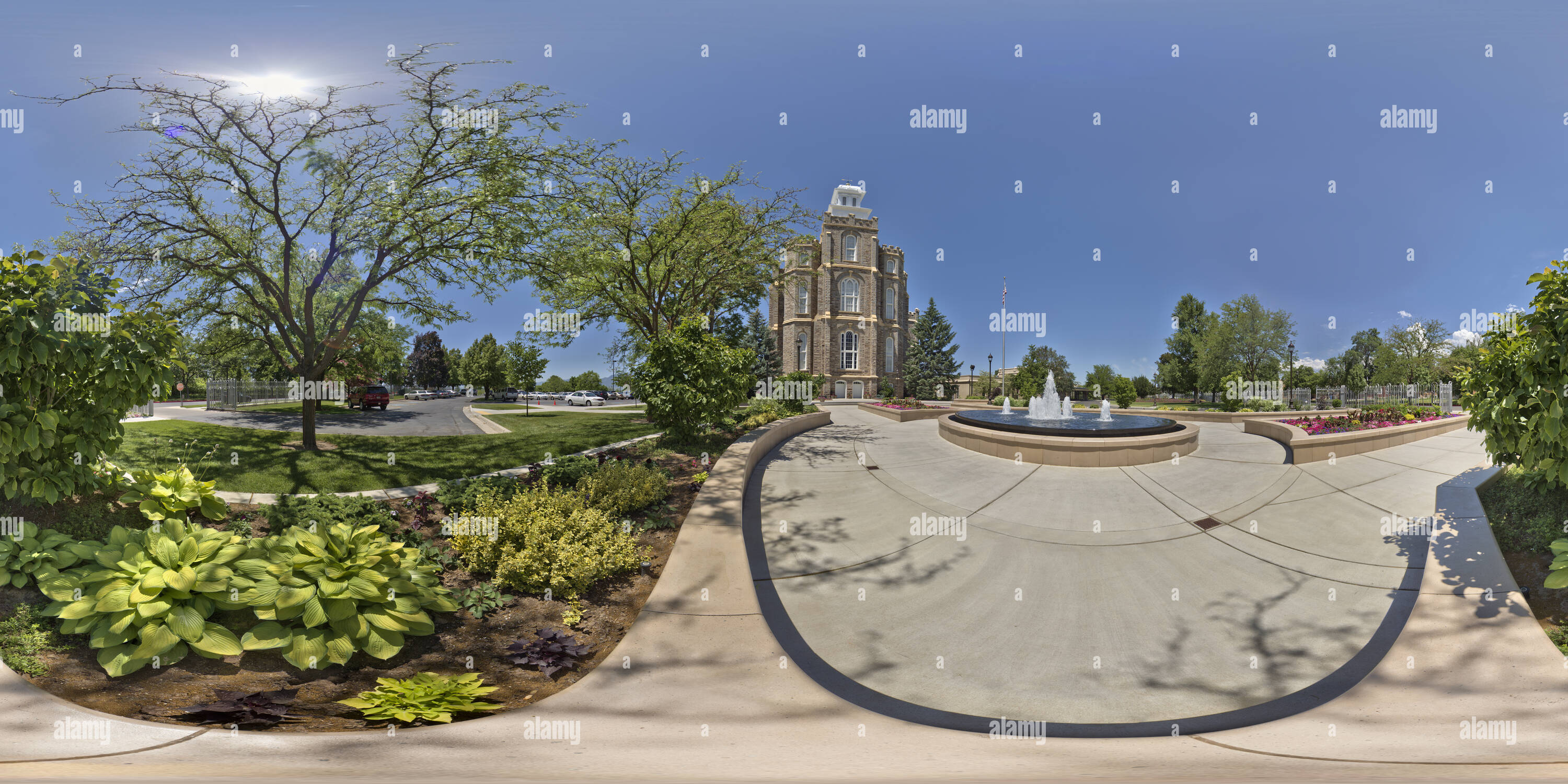 Visualizzazione panoramica a 360 gradi di LDS Temple Logan Utah