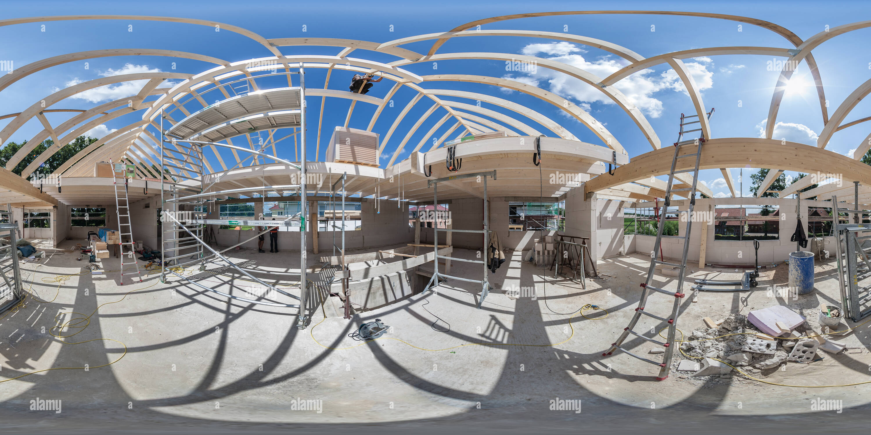Visualizzazione panoramica a 360 gradi di Quadro del tetto